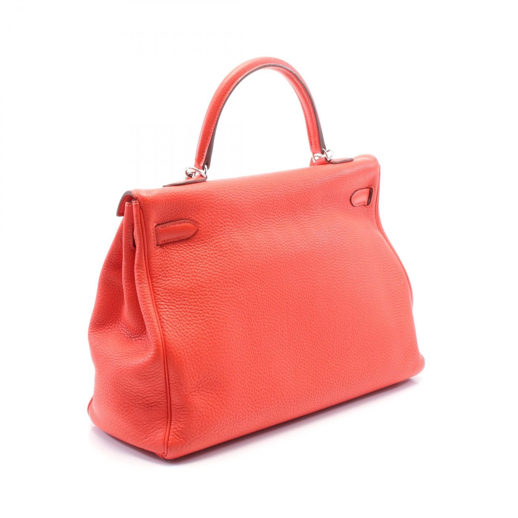 Hermes Kelly 35 Handbag Capucine Brown Togo Leather