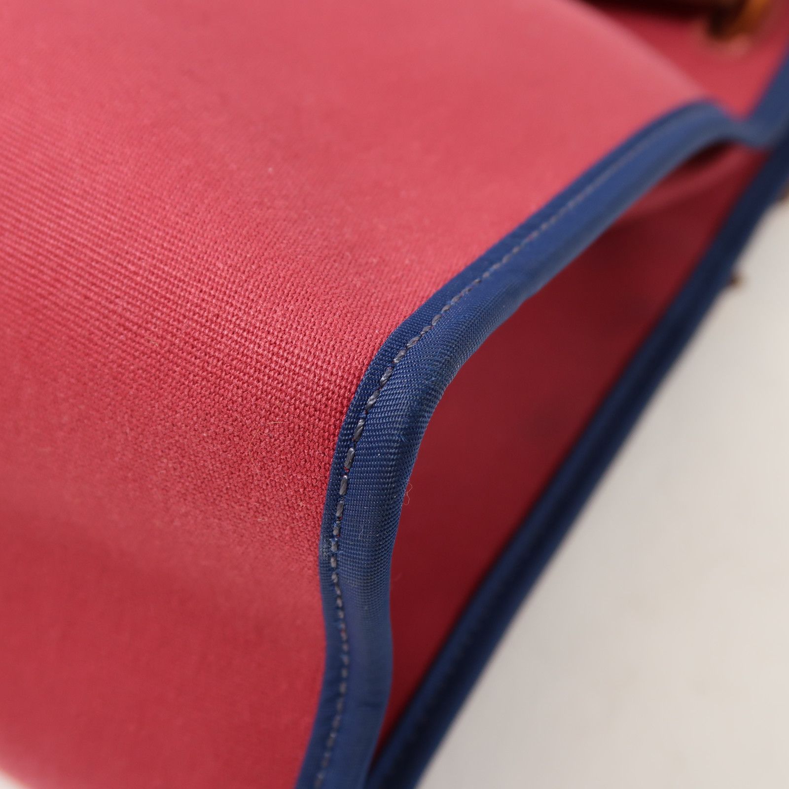 Hermes Canvas Herbag Silver Hand-handed Bag For Shoulder And Back Red/blue 2way Shoulder Bag Re
