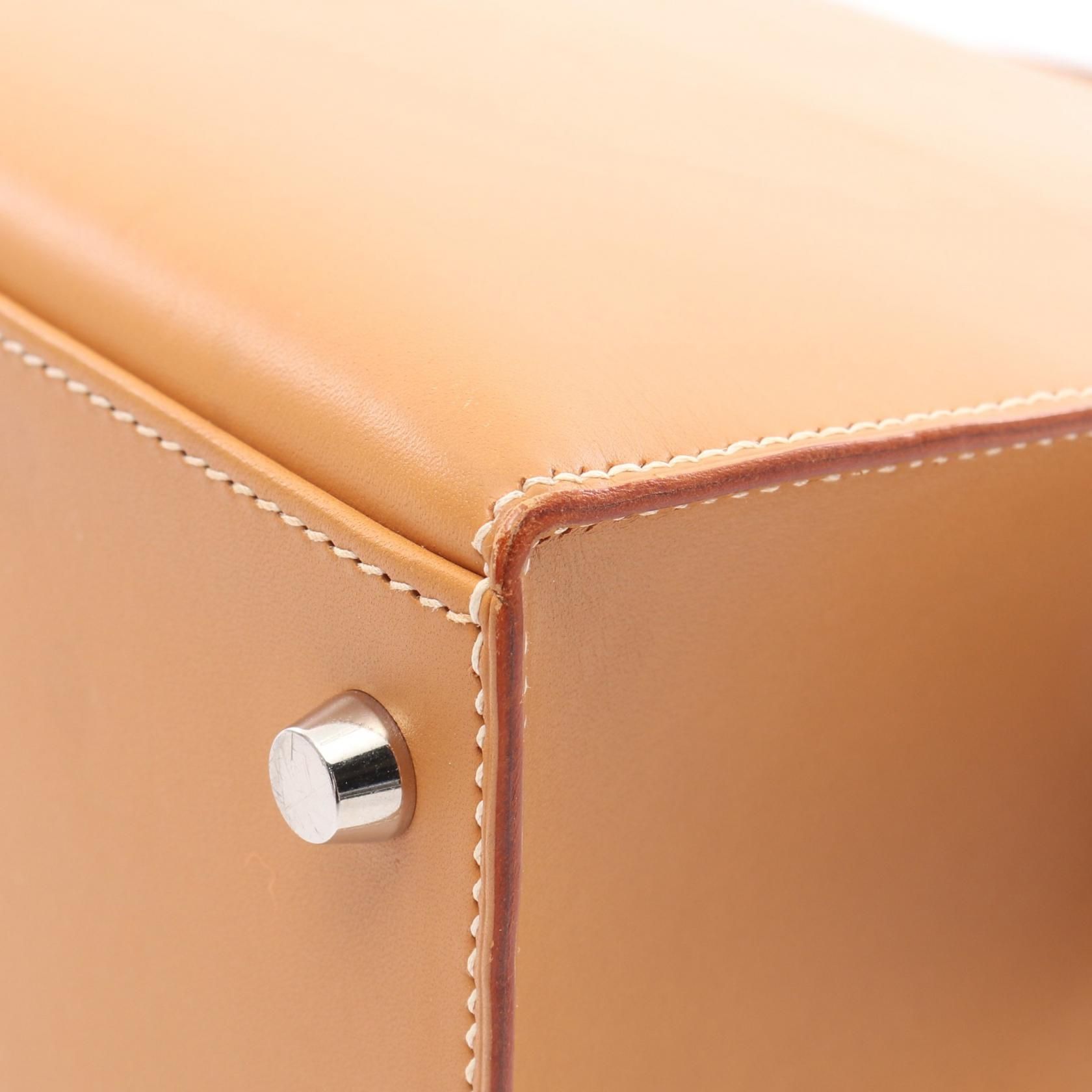 Hermes Kelly 28 Handbag Natural Sable Brown Calfskin (cowhide) Chamonix Leather