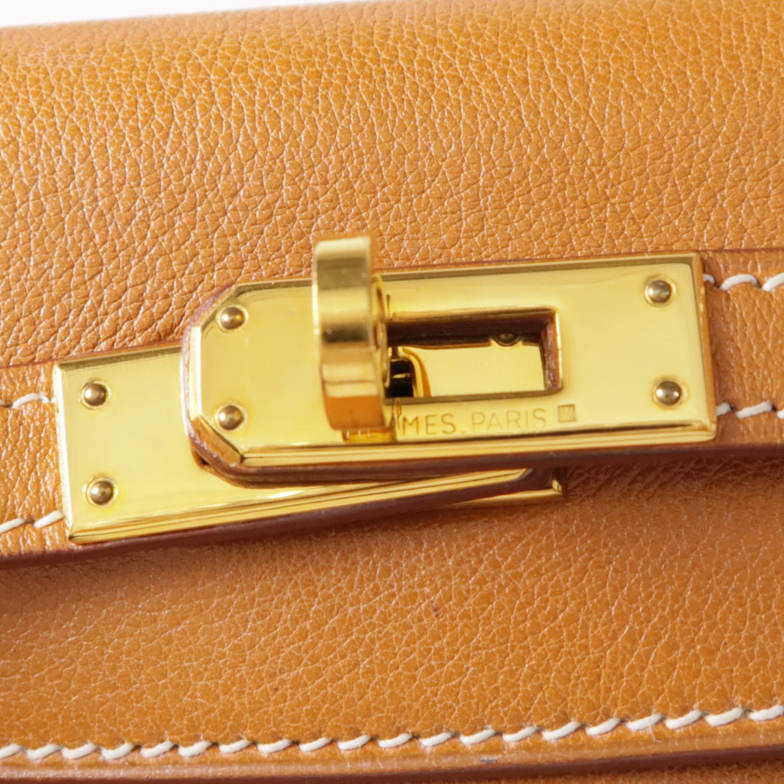 Hermes Gulliver Leather Kelly Mini Gold Hand-turned Shoulder Bag 2way Shoulder Bag Gold Brown Gold Gulliver Leather Calf