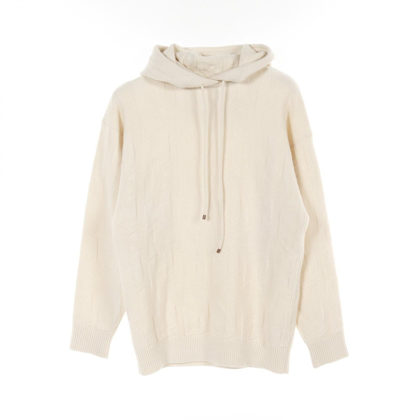Hermes H Logo Hoodie Beige Wool 4e 2623d 3