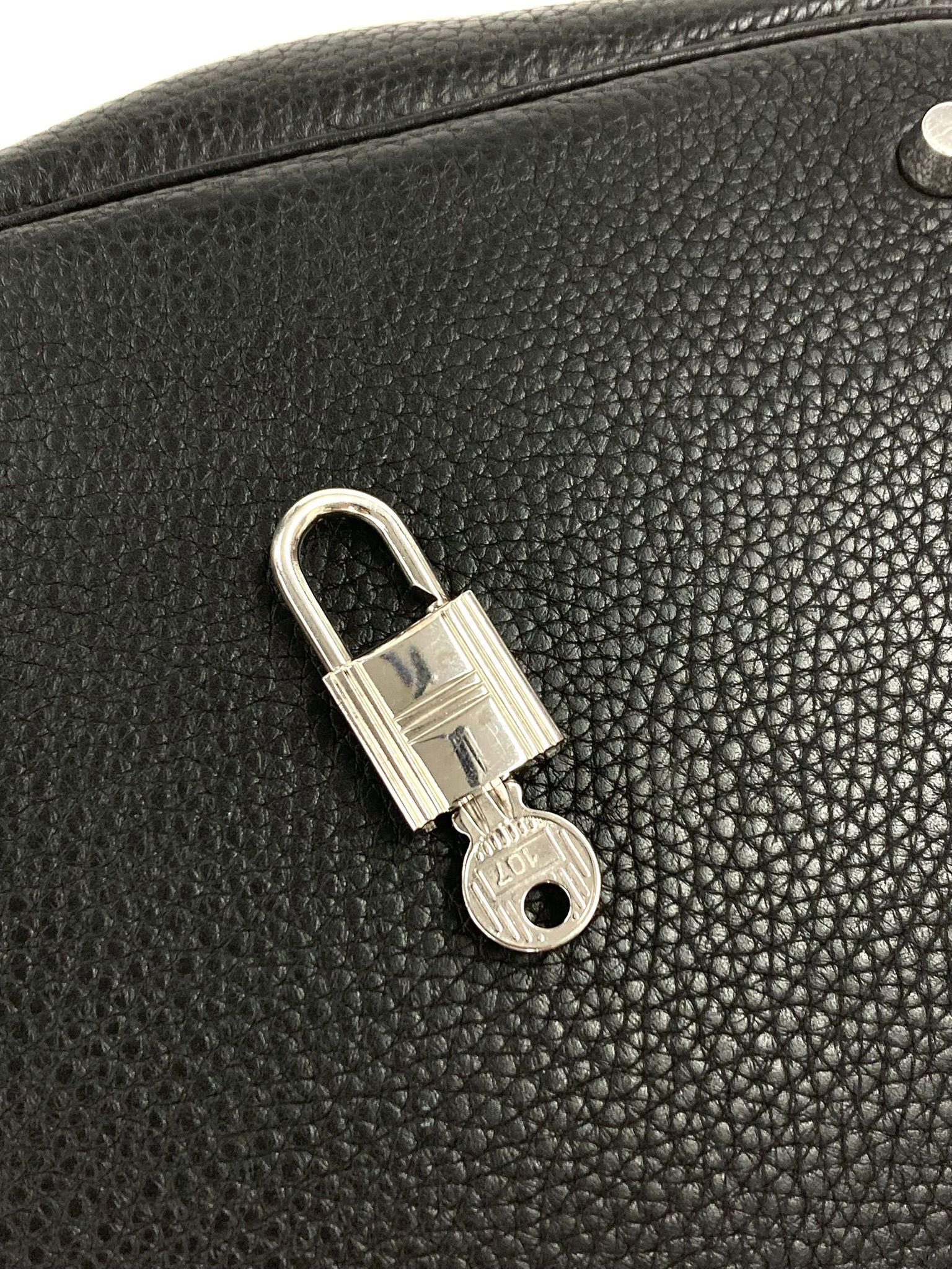 Hermes Black Picotin MM,Taurillon Clemence PHW C Stamp