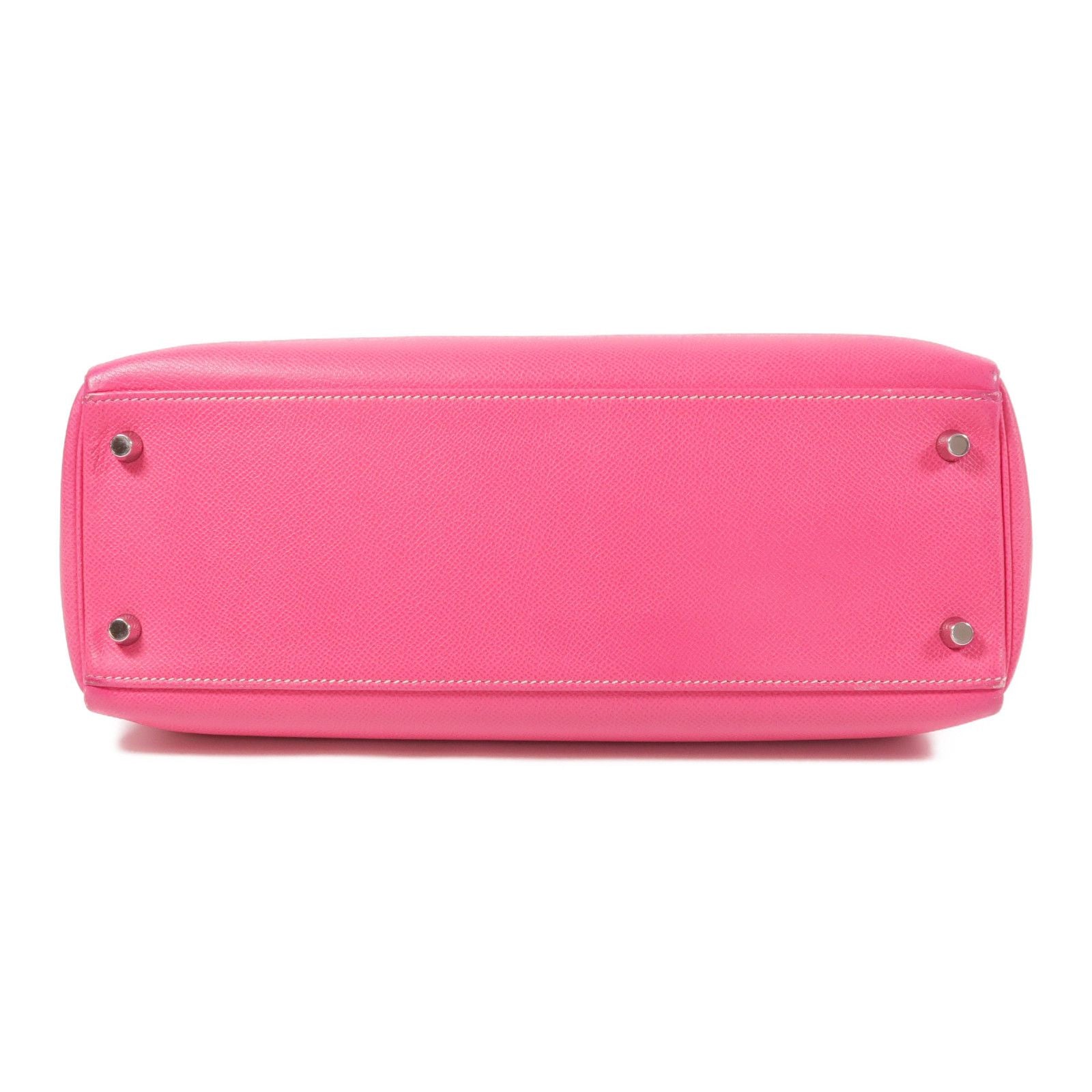Hermes Epsom Leather Kelly 32 Silver Hand-turn Shoulder Bag Rose Tyrien 2way Shoulder Bag Rose Tyrien Pink Rose Tyriem E
