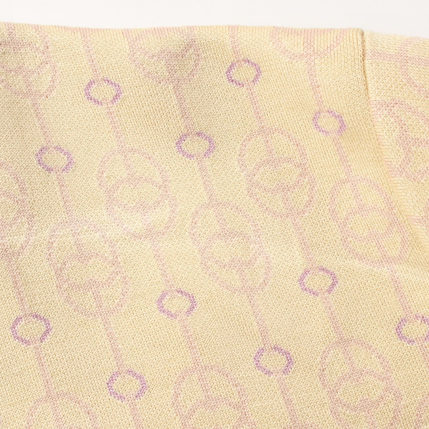Hermes Culiquetis Cardigan 2e 2103d 4 Silk Nylon Yellow Purple