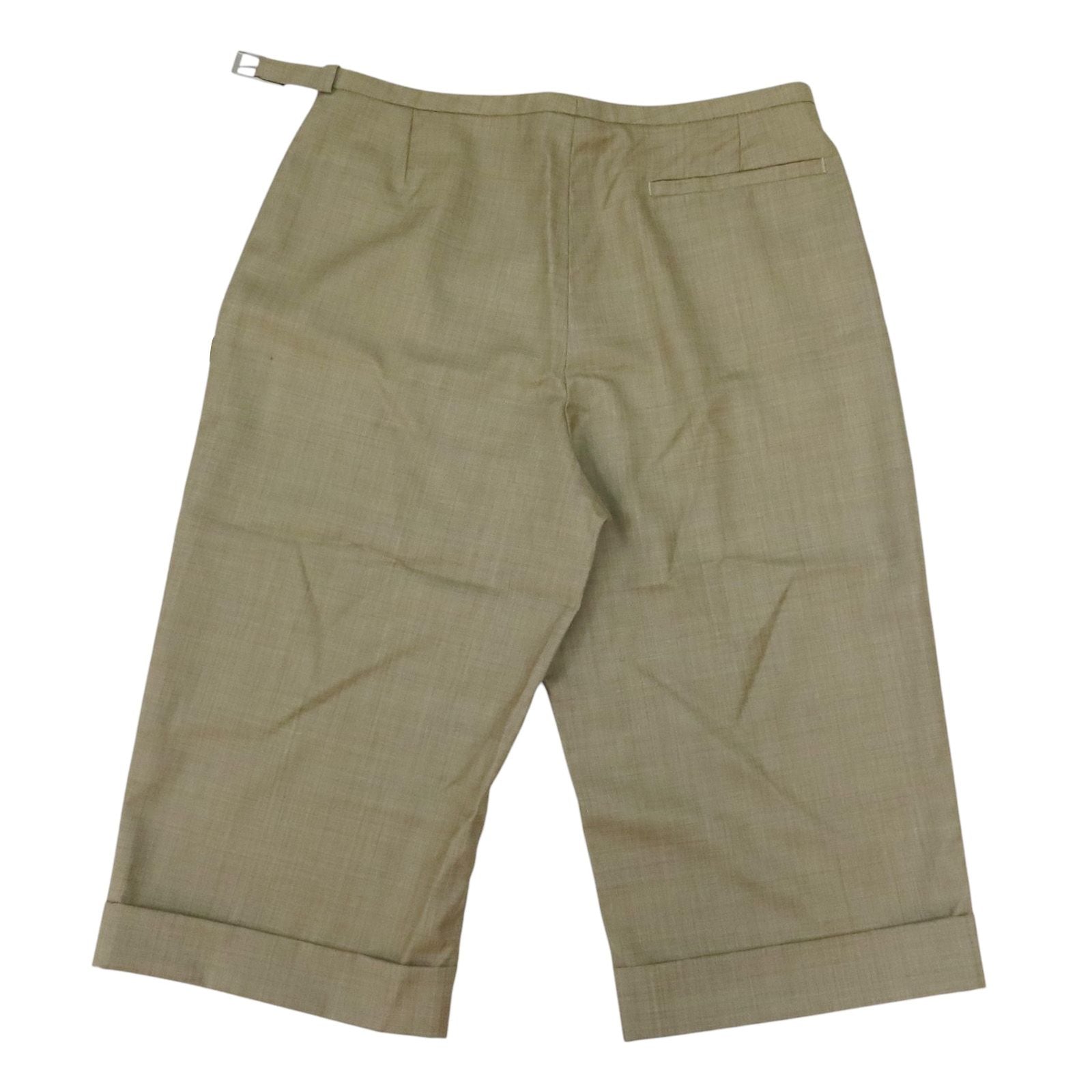Hermes Wool Three Quarter Pants Khaki 34