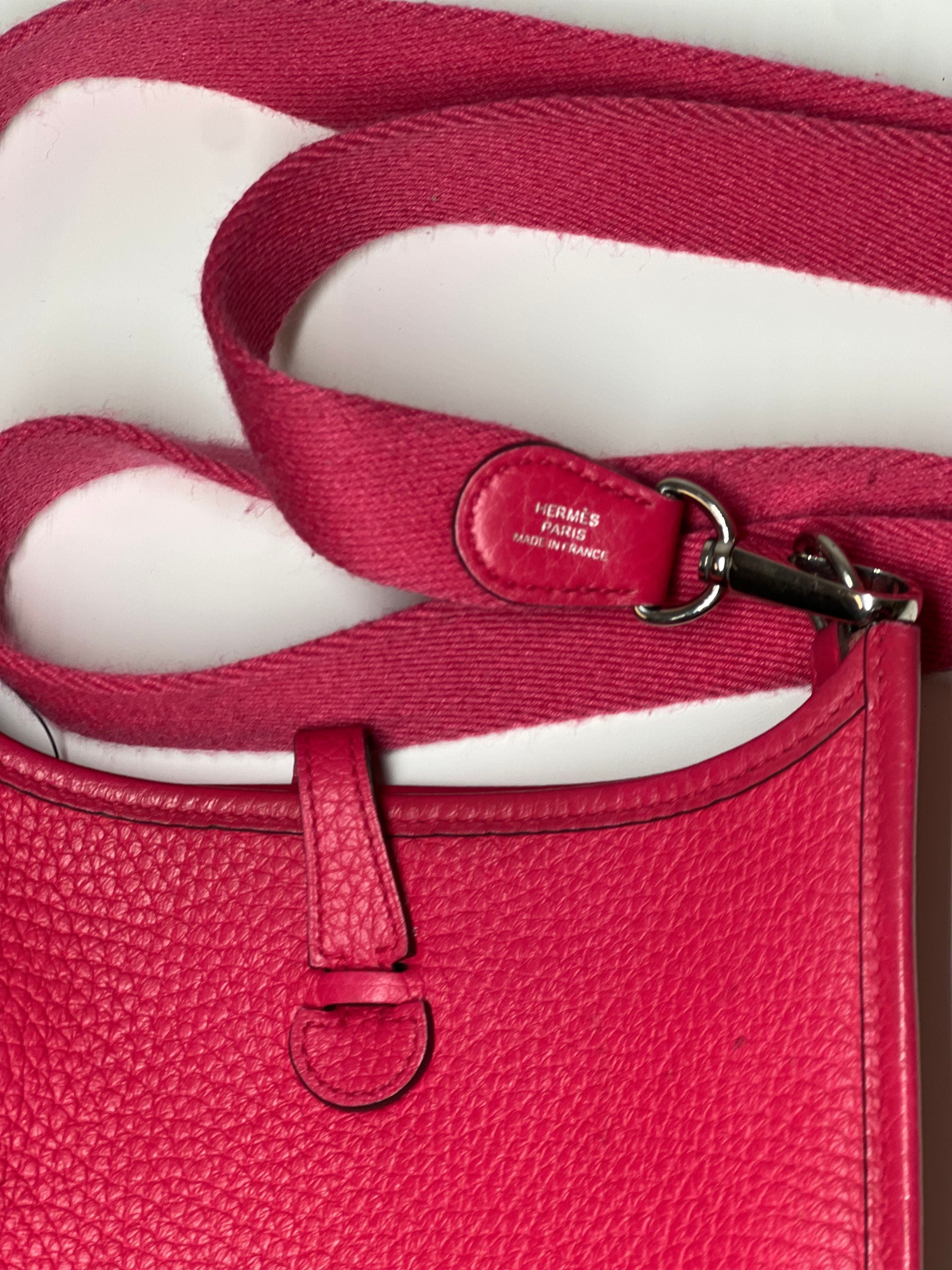 Hermes Pink Evelyne TPM,Togo A Stamp