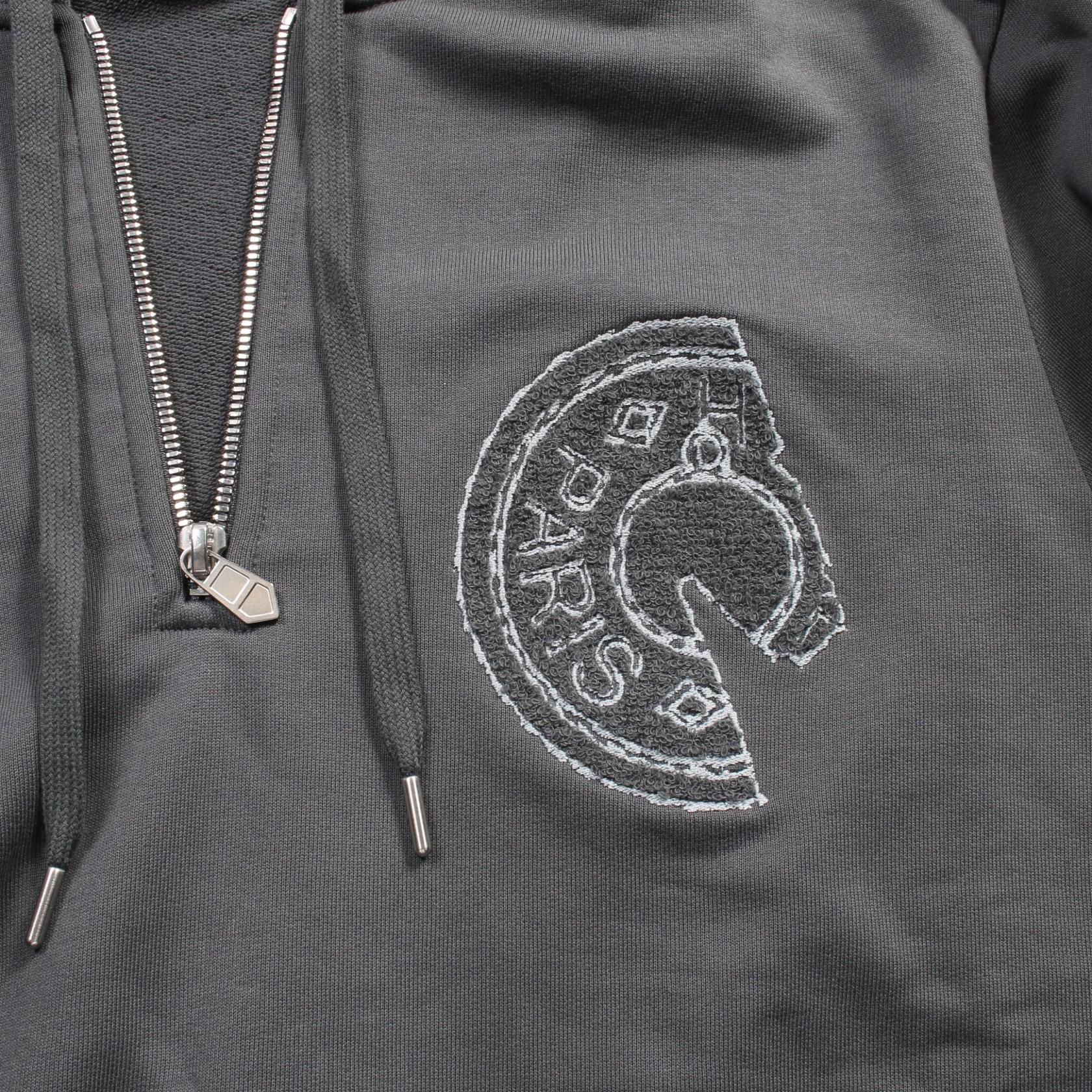 Hermes Crude Cell Hoodie Gray Cotton