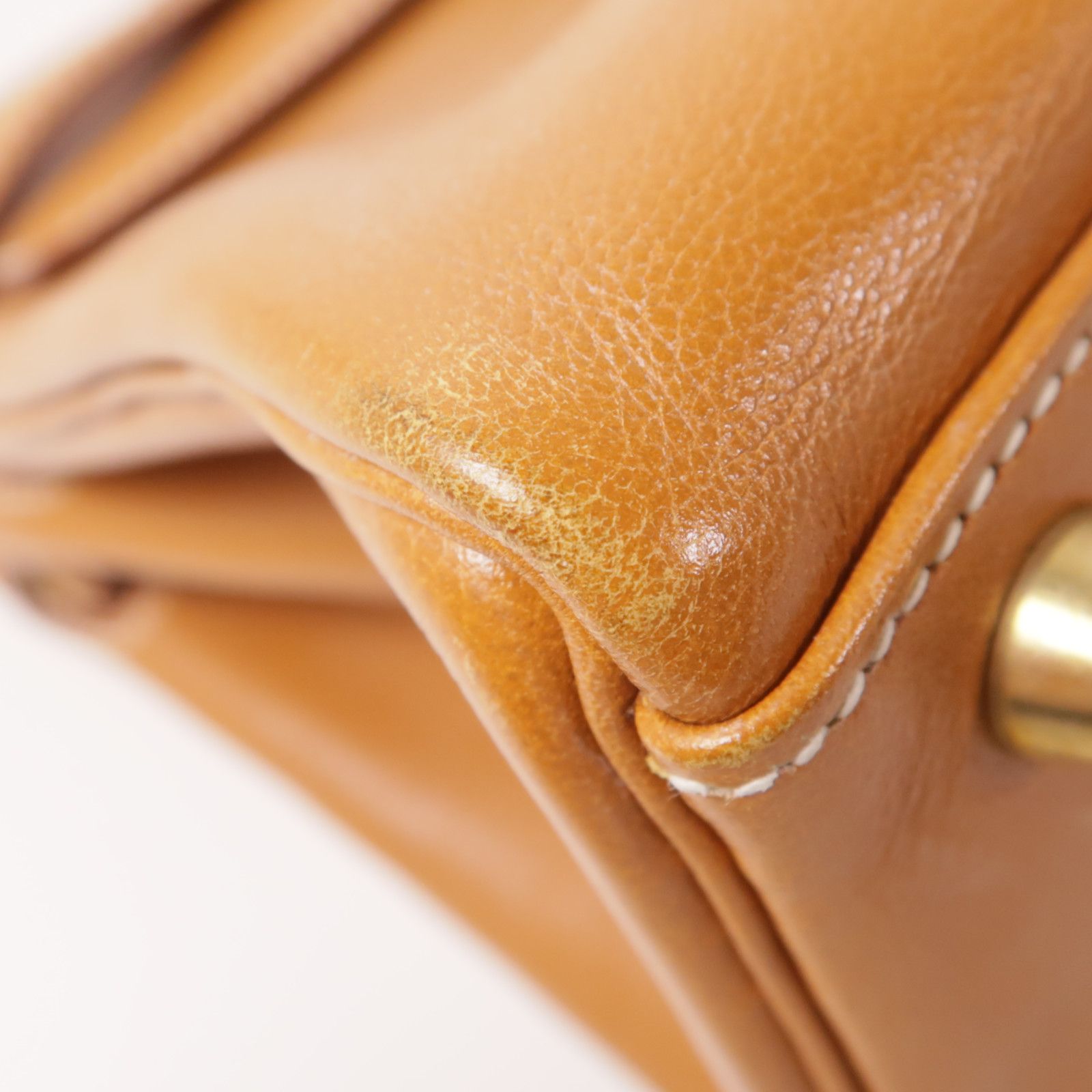 Hermes Gulliver Leather Kelly Mini Gold Hand-turned Shoulder Bag 2way Shoulder Bag Gold Brown Gold Gulliver Leather Calf