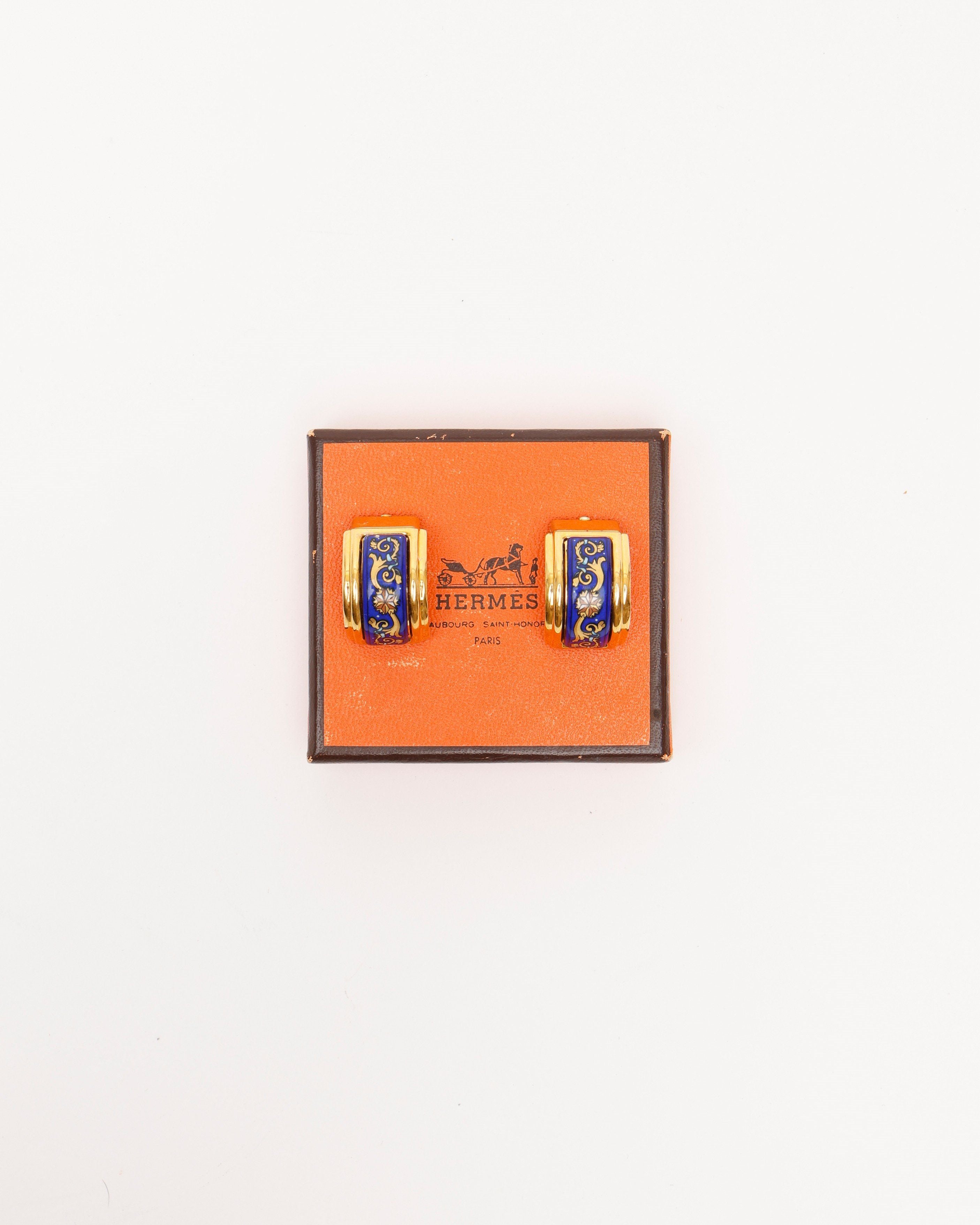Herm�s Eenamel Clip-on Earrings