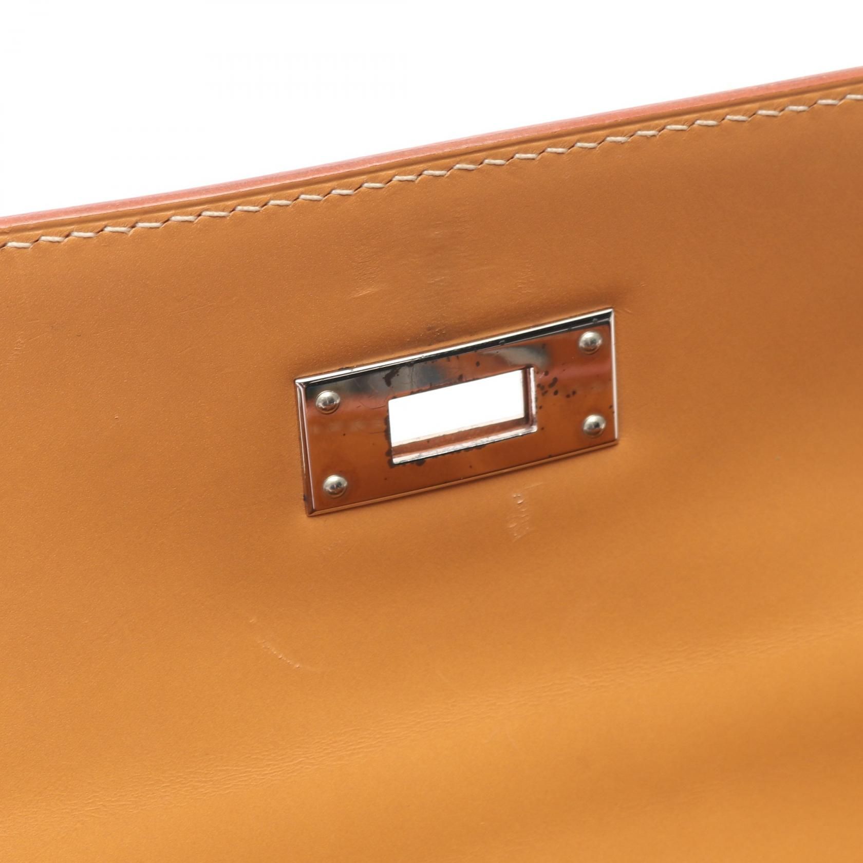 Hermes Kelly 28 Handbag Natural Sable Brown Calfskin (cowhide) Chamonix Leather