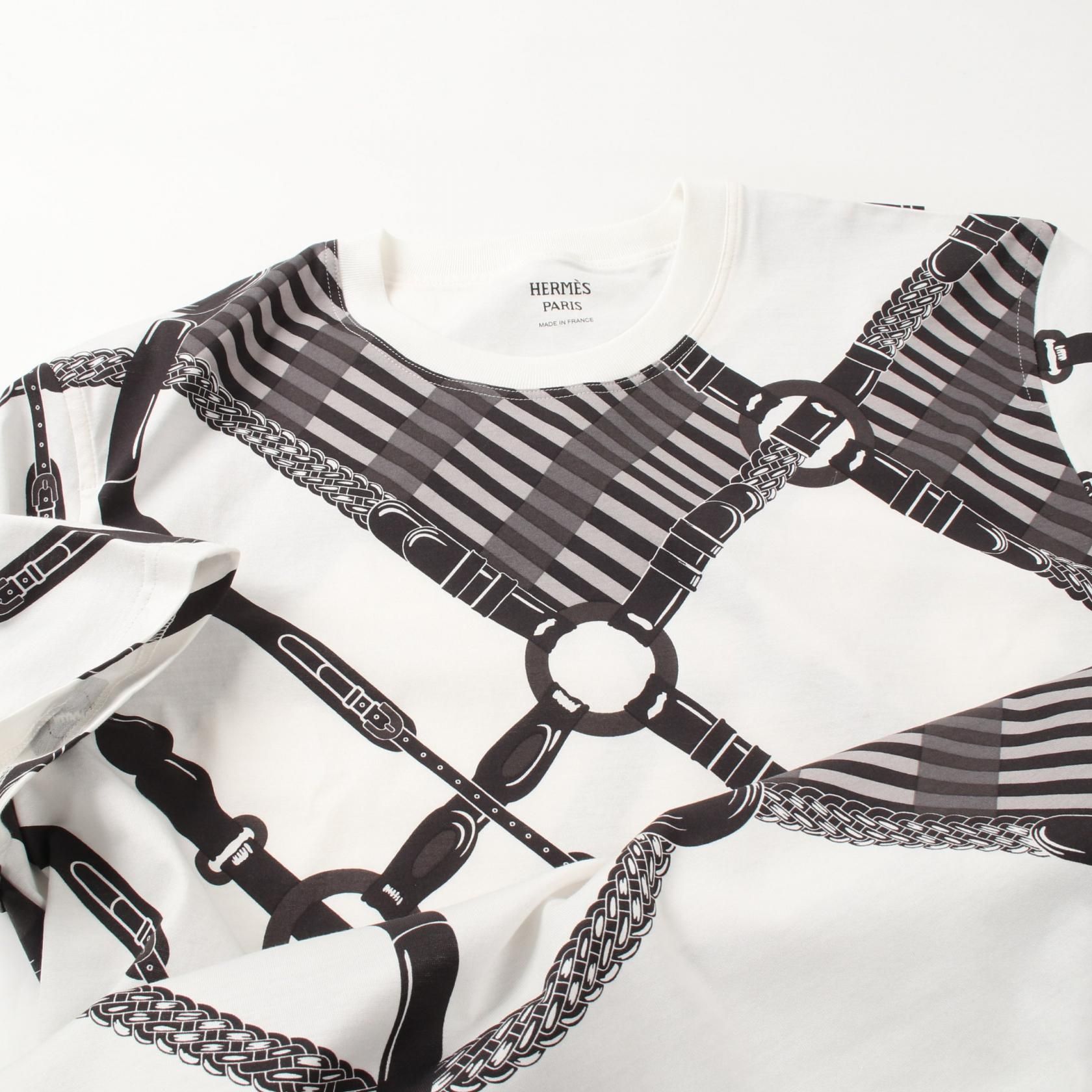 Hermes Coaching Remix Dress White Black Cotton 5e 4518de