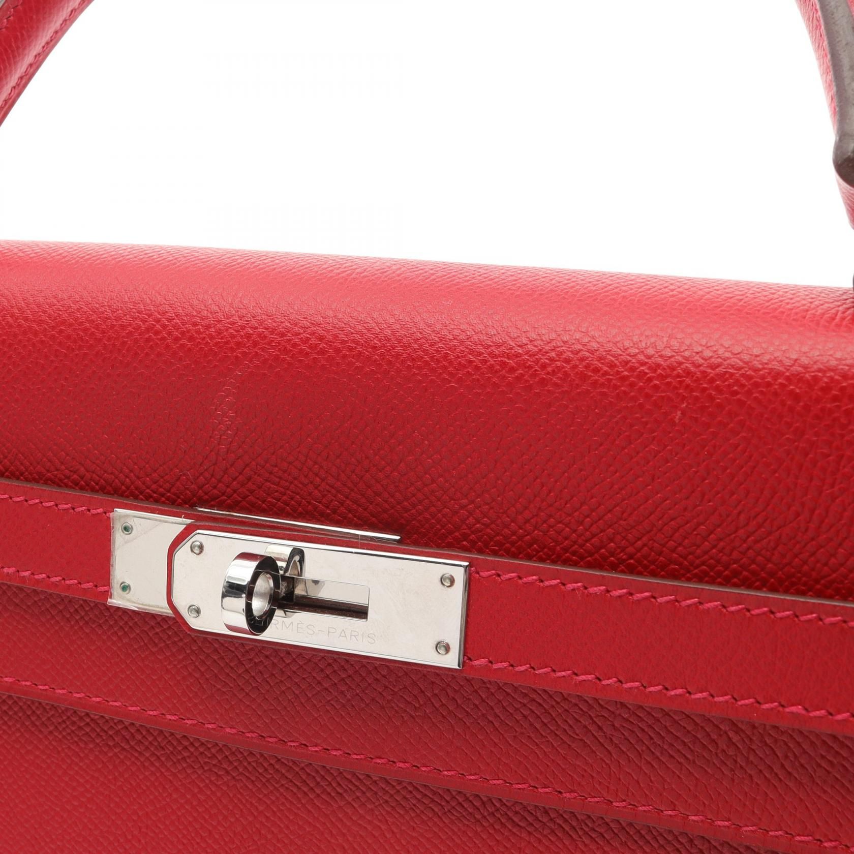Hermes Kelly 35 Handbag Rouge Casaque Red Leather Epsom