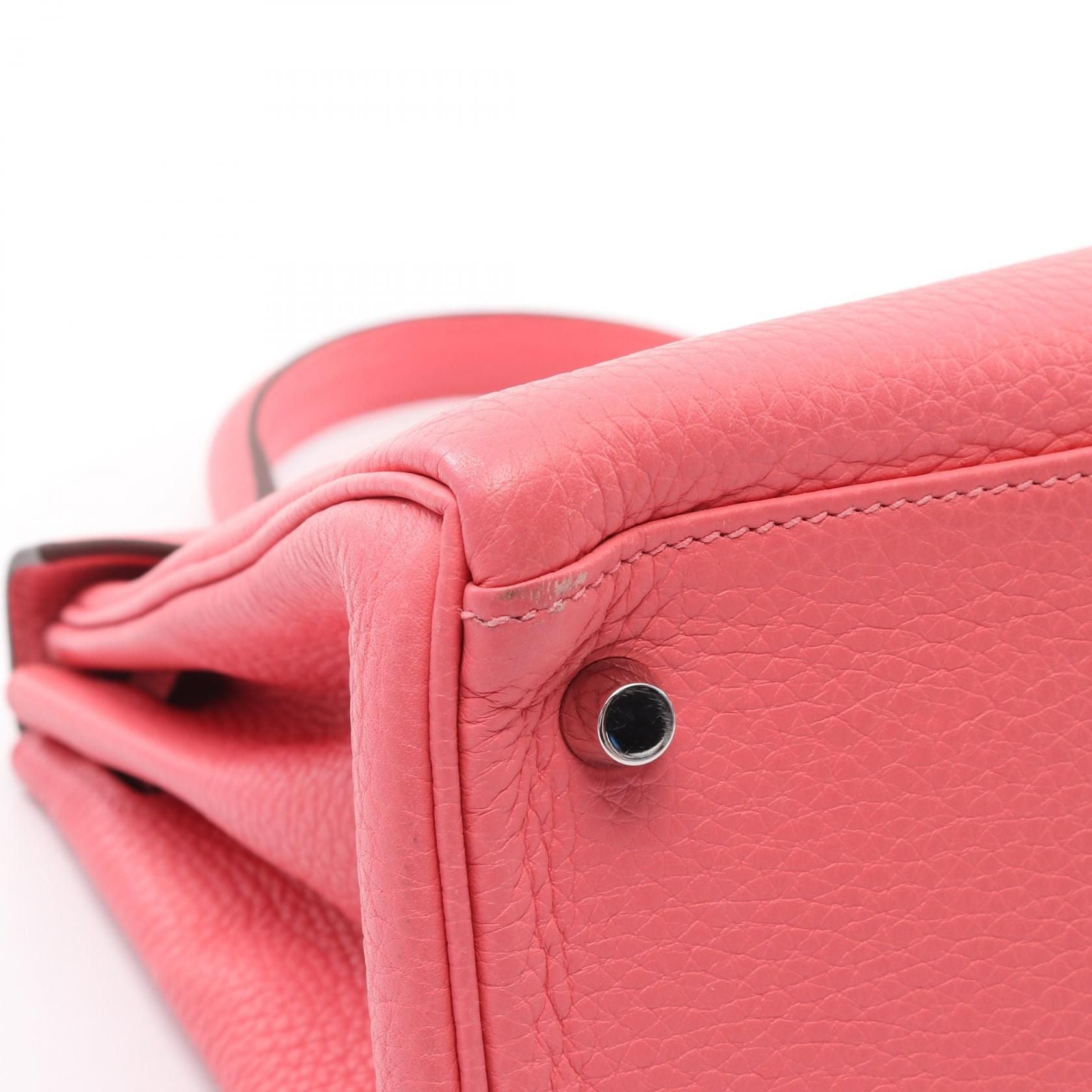 Hermes Kelly 28 Handbag Rose Dete Pink Leather Taurillon Clemence