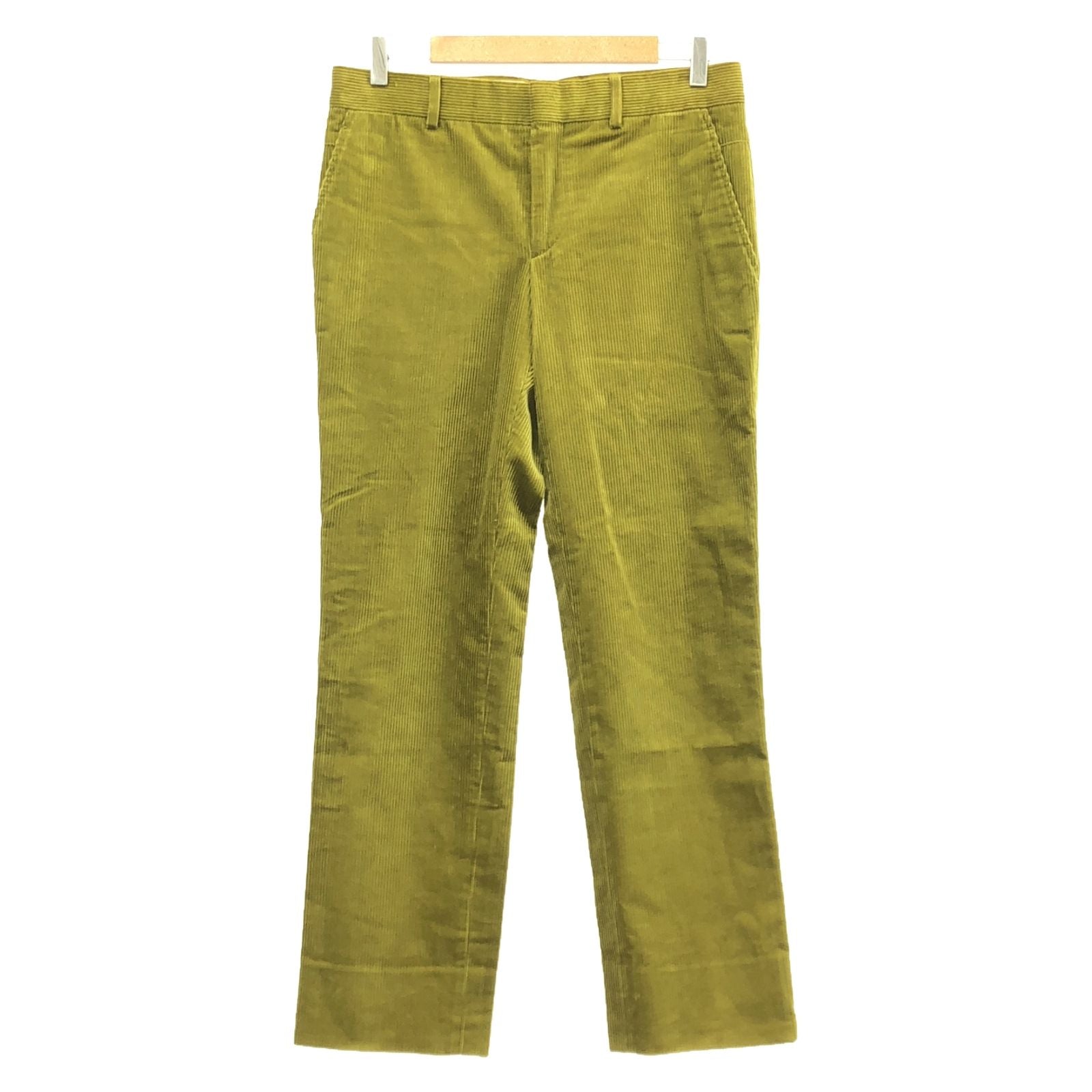Hermes Corduroy Pants Cotton Yellow 40