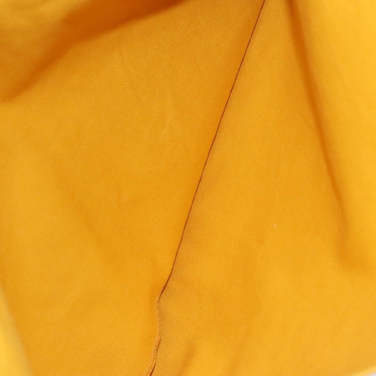 Hermes Clutch Bag Canvas Yellow Auth