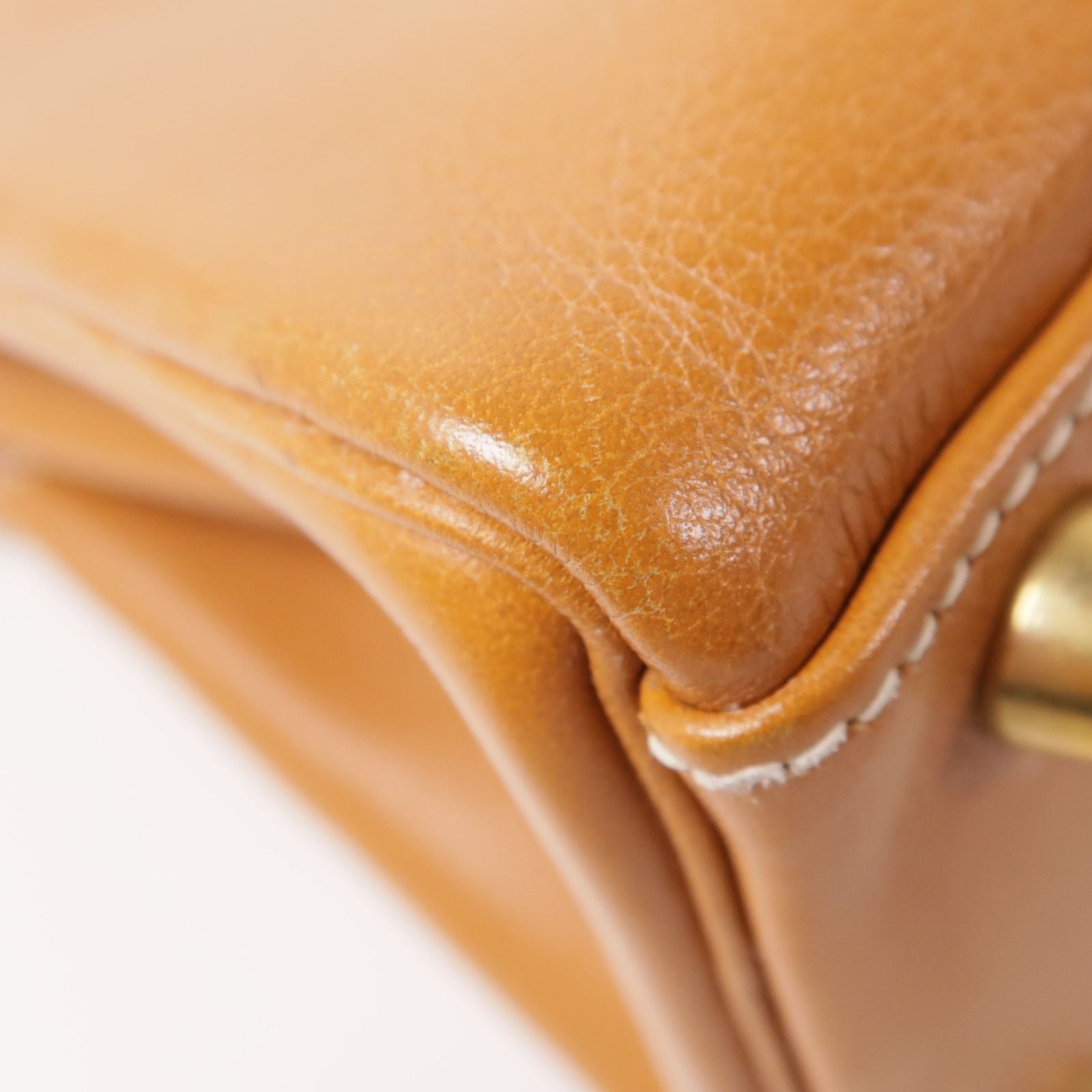 Hermes Gulliver Leather Kelly Mini Gold Hand-turned Shoulder Bag 2way Shoulder Bag Gold Brown Gold Gulliver Leather Calf