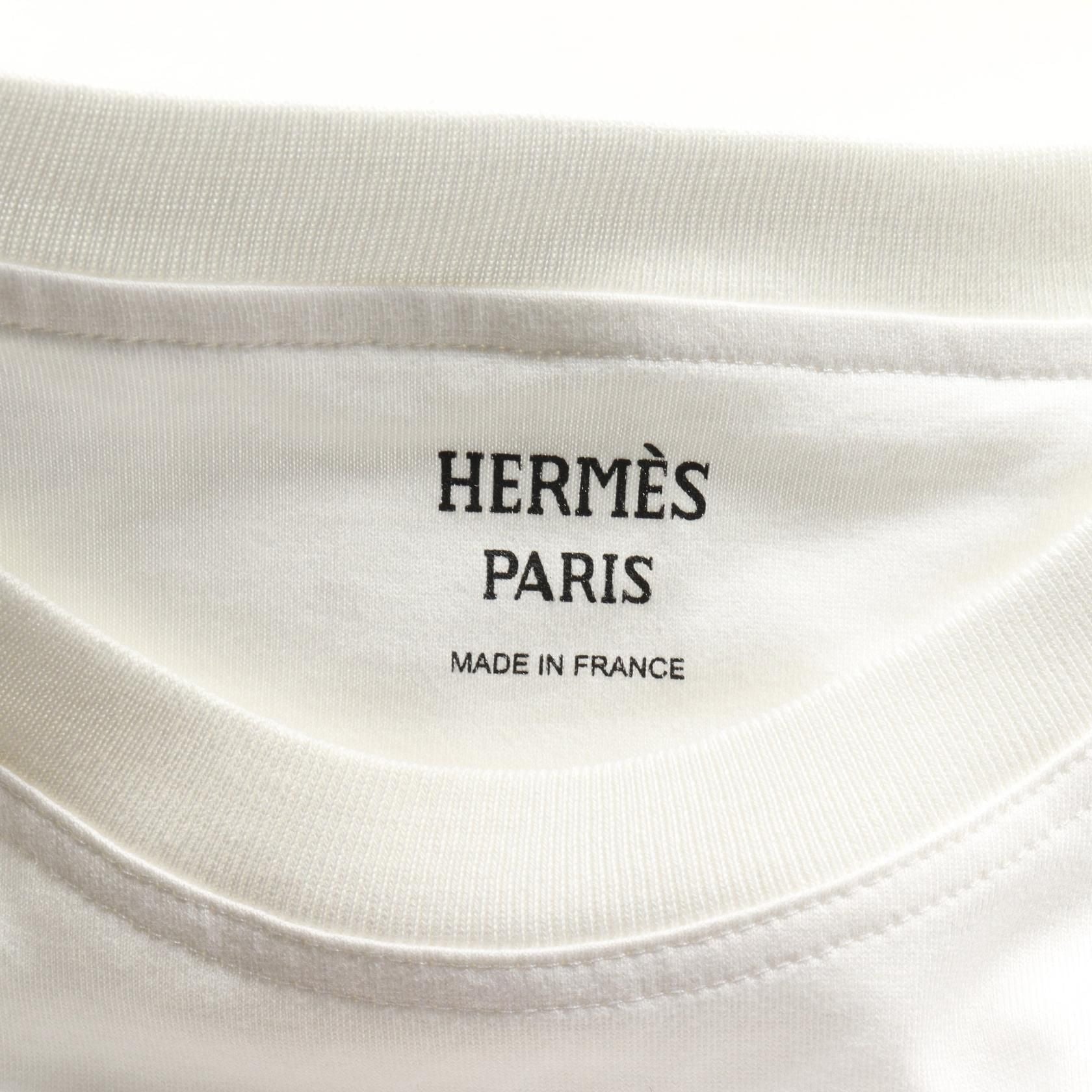 Hermes Cartouche T-shirt White Cotton 2e 4613du