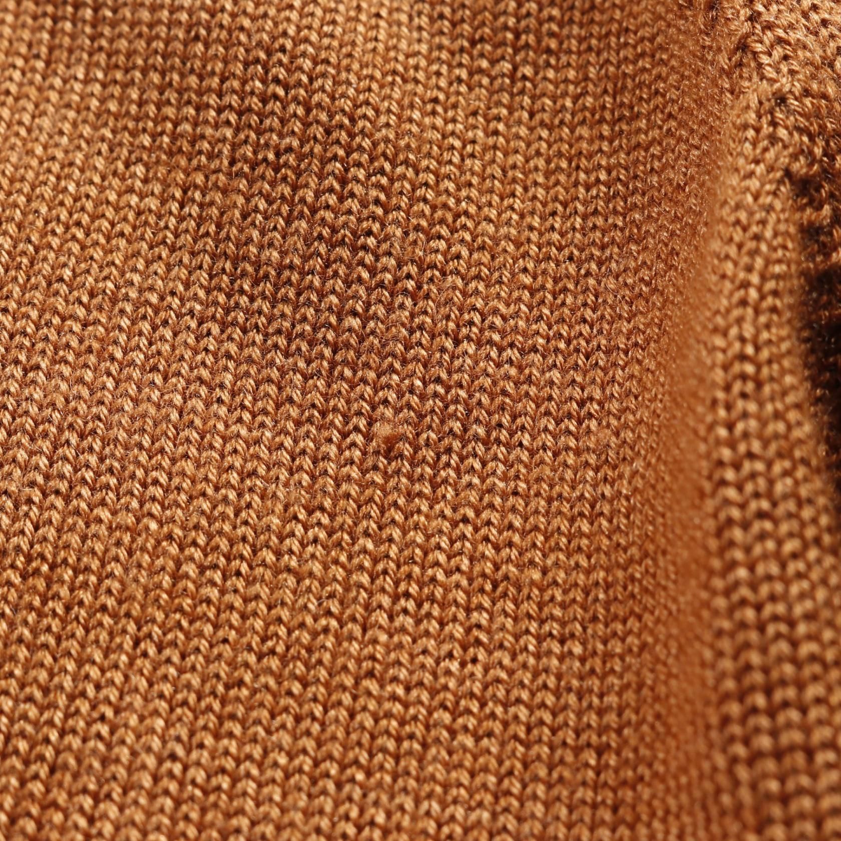 Hermes Chaine Dancre Cardigan Marron Brown Beige Silk Cashmere Silk 5e 2749df