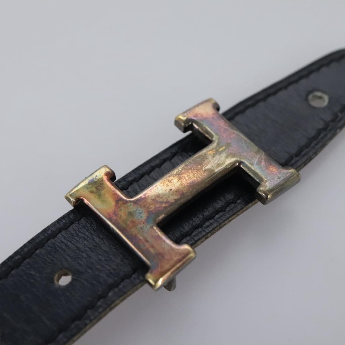 Hermes Constance Belt Leather Navy Auth
