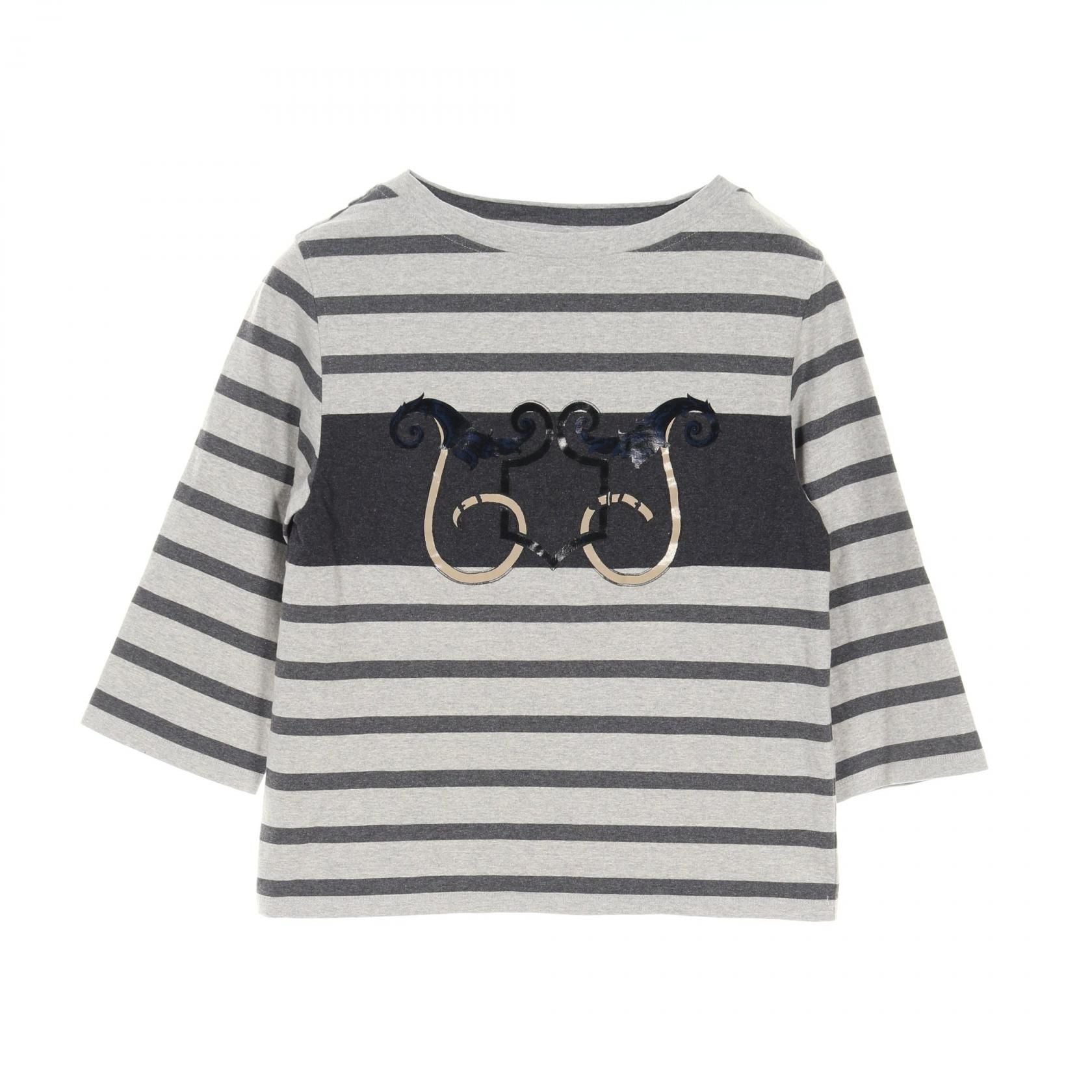 Hermes T-shirt Tops Half Sleeve Cotton Gray 36
