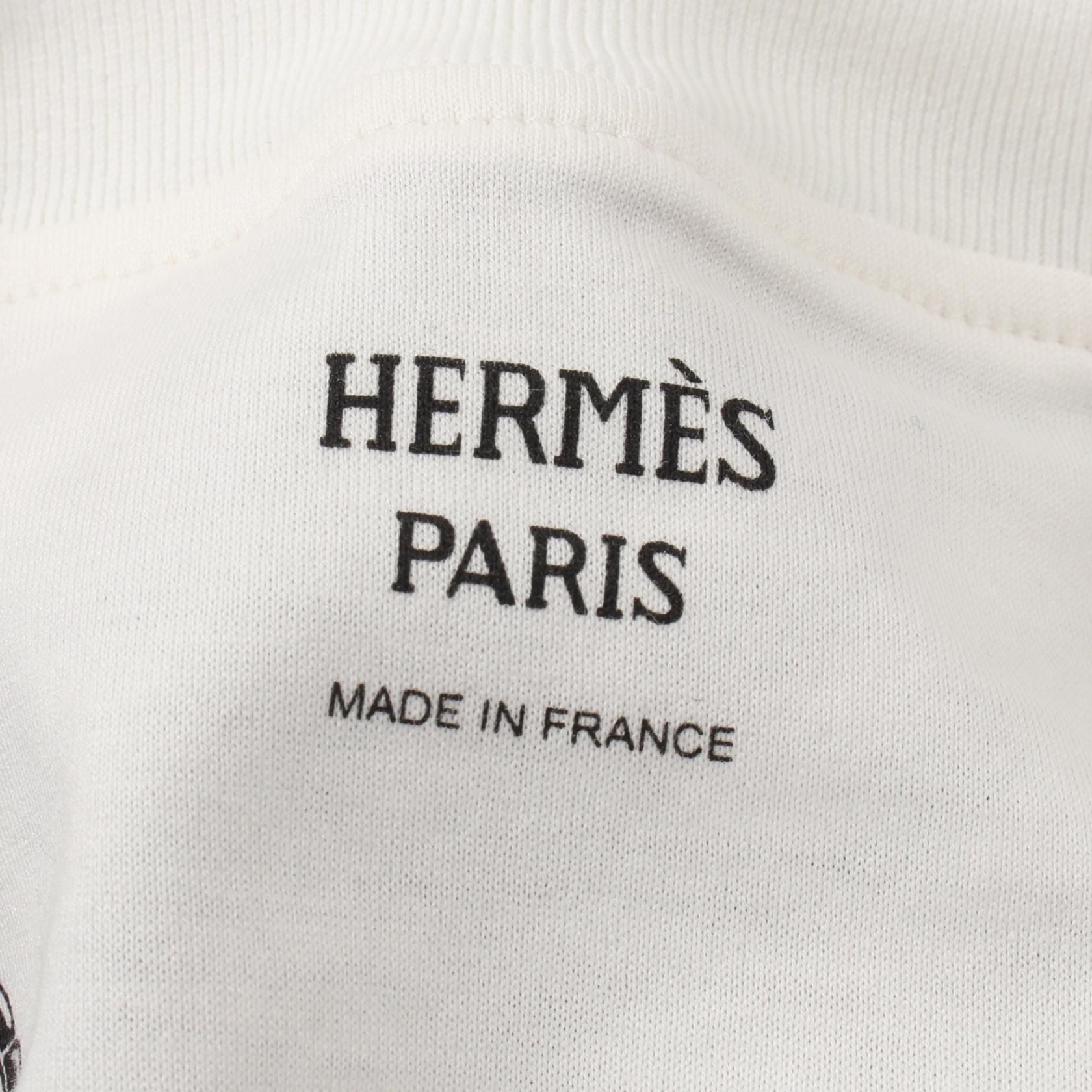 Hermes Coaching Remix Dress White Black Cotton 5e 4518de
