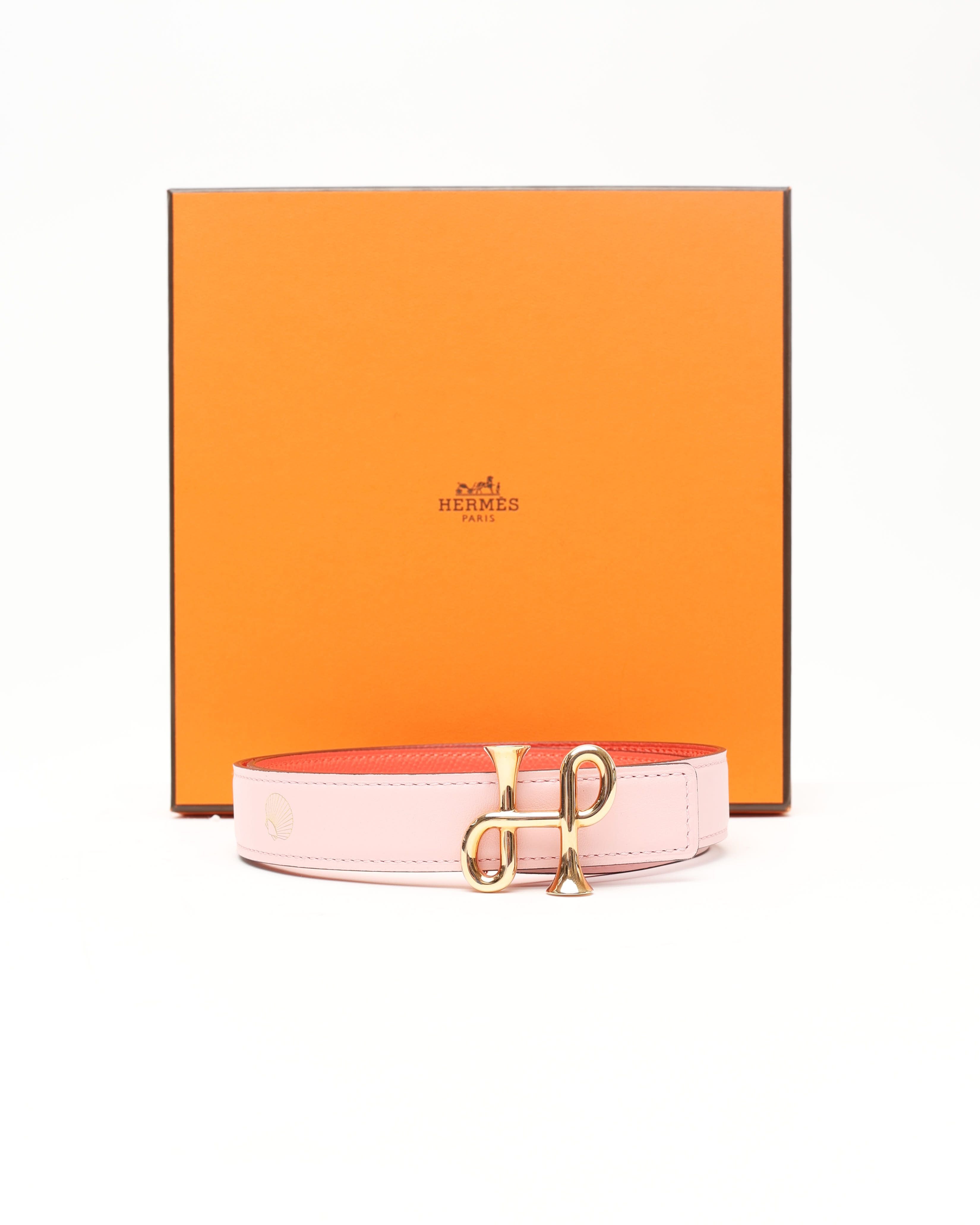 Herm�s Sur Mer Reversible Leather And Cor Baroque Belt Buckle