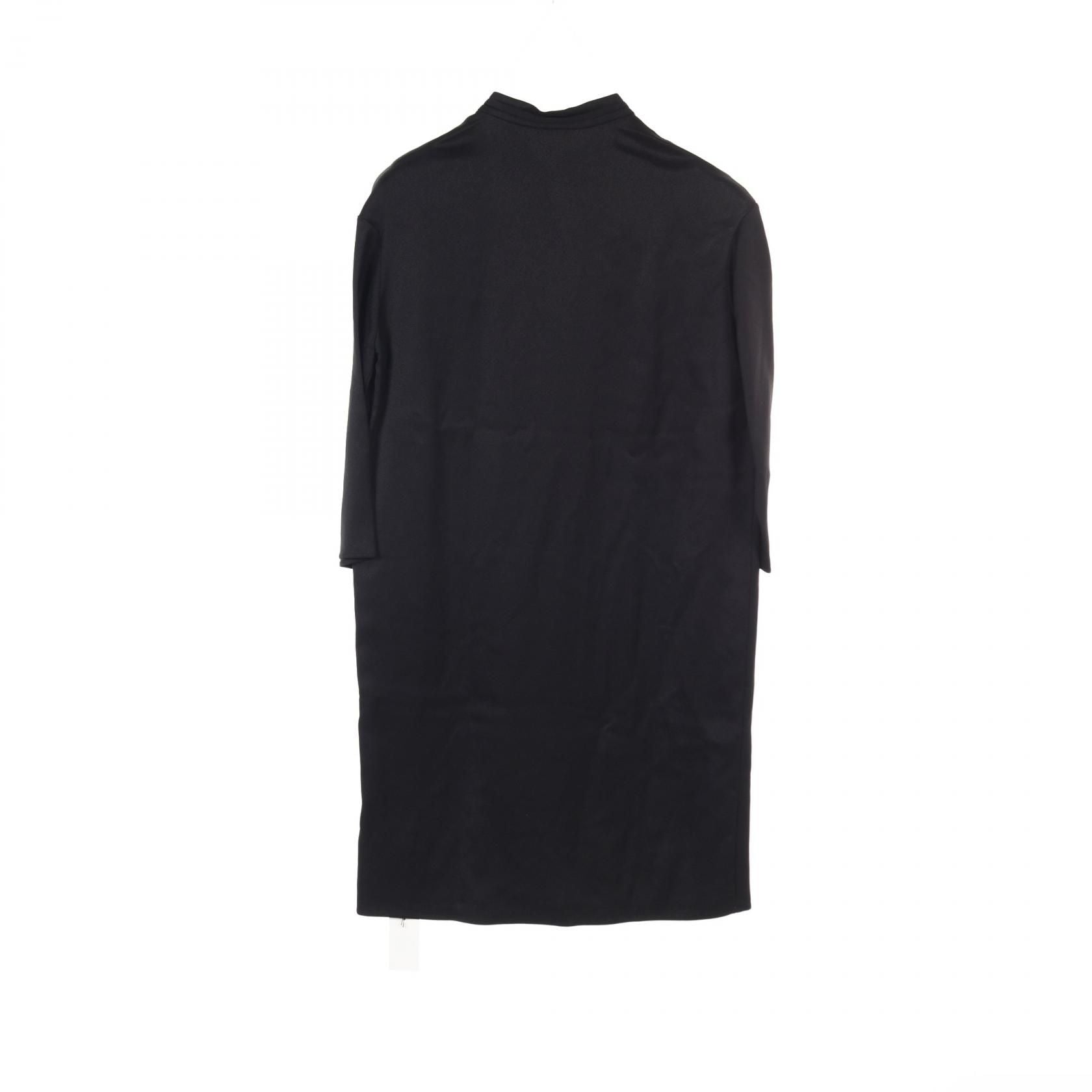 Hermes Dress Black Rayon Silk