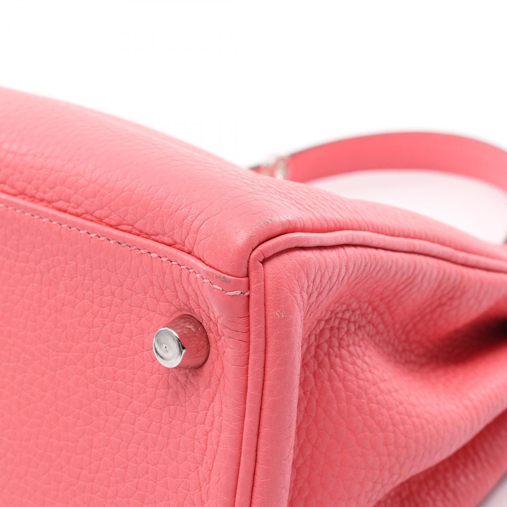 Hermes Kelly 28 Handbag Rose Dete Pink Leather Taurillon Clemence