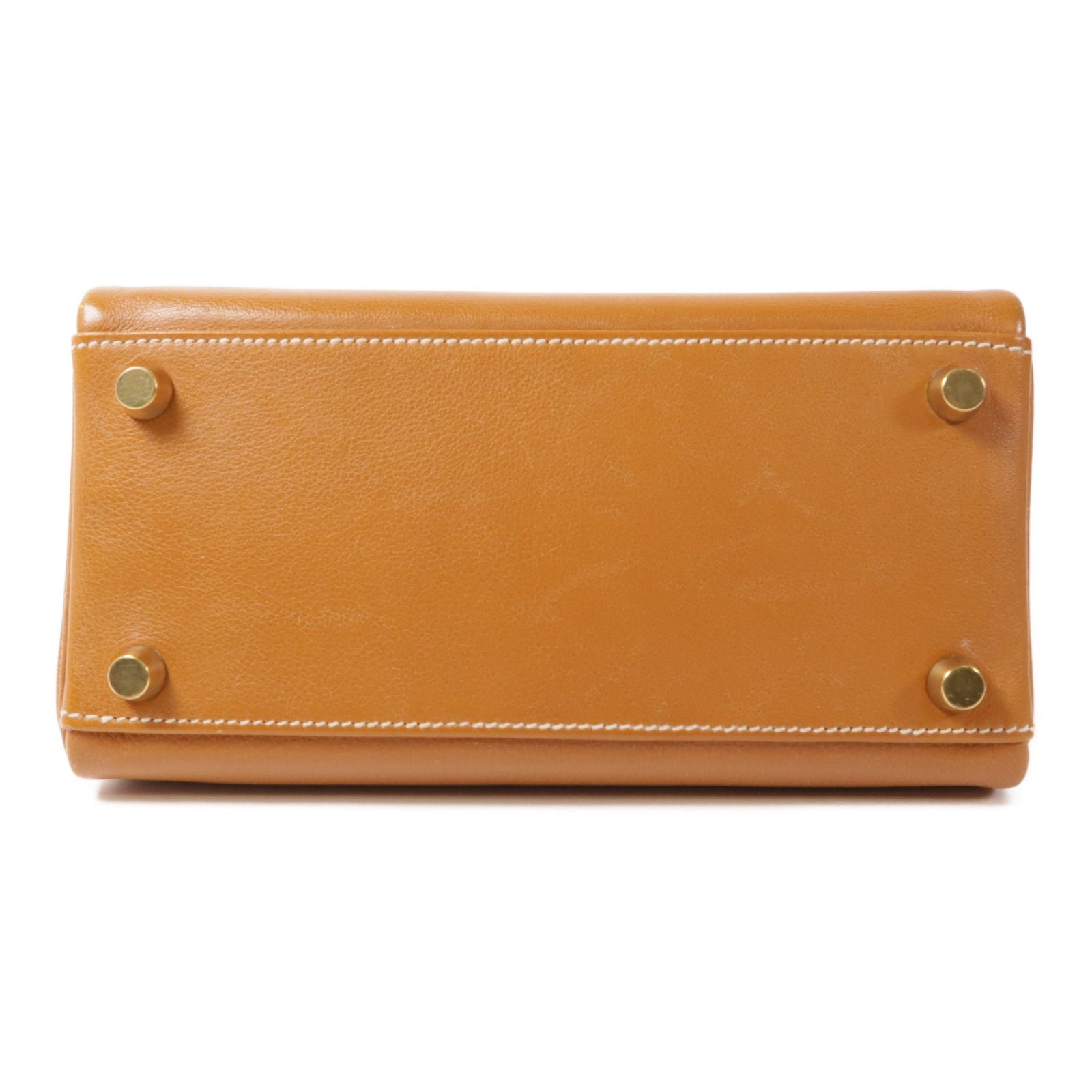 Hermes Gulliver Leather Kelly Mini Gold Hand-turned Shoulder Bag 2way Shoulder Bag Gold Brown Gold Gulliver Leather Calf