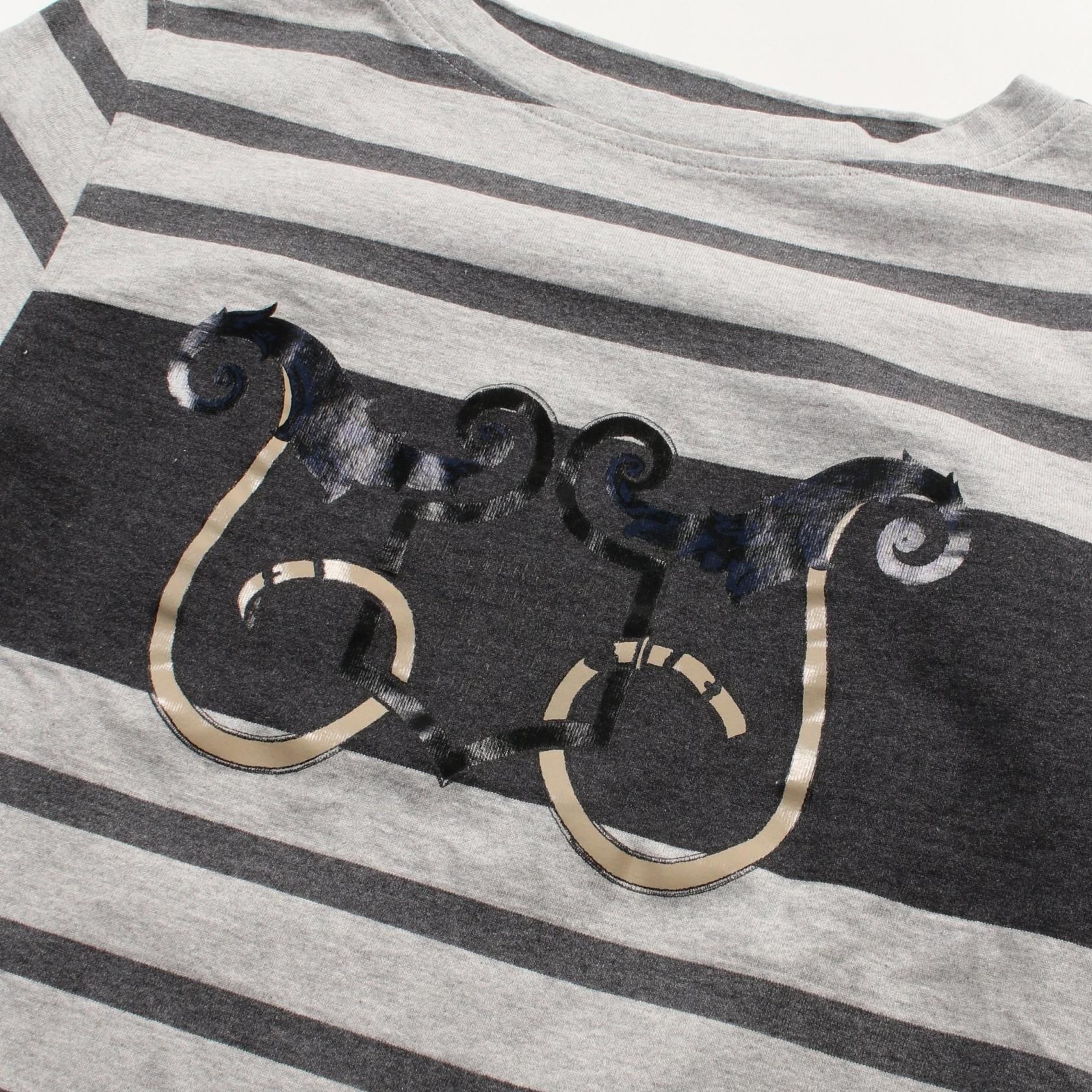 Hermes T-shirt Tops Half Sleeve Cotton Gray 36