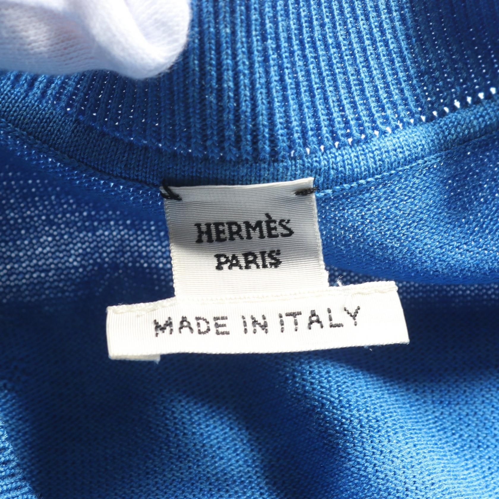 Hermes Dress Blue Silk 16-7712