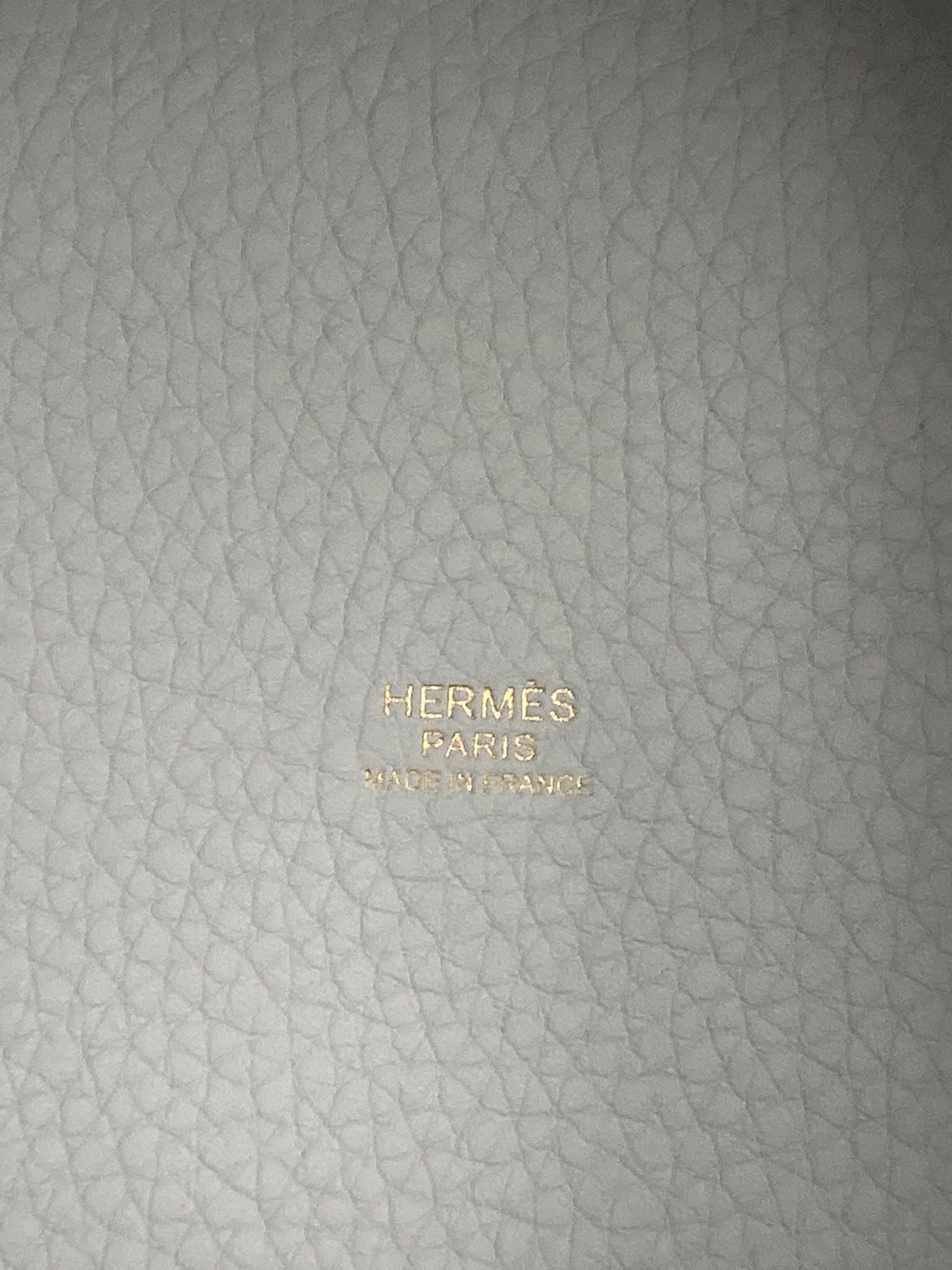 Hermes Lightblue Picotin PM,Taurillon Clemence GHW B Stamp