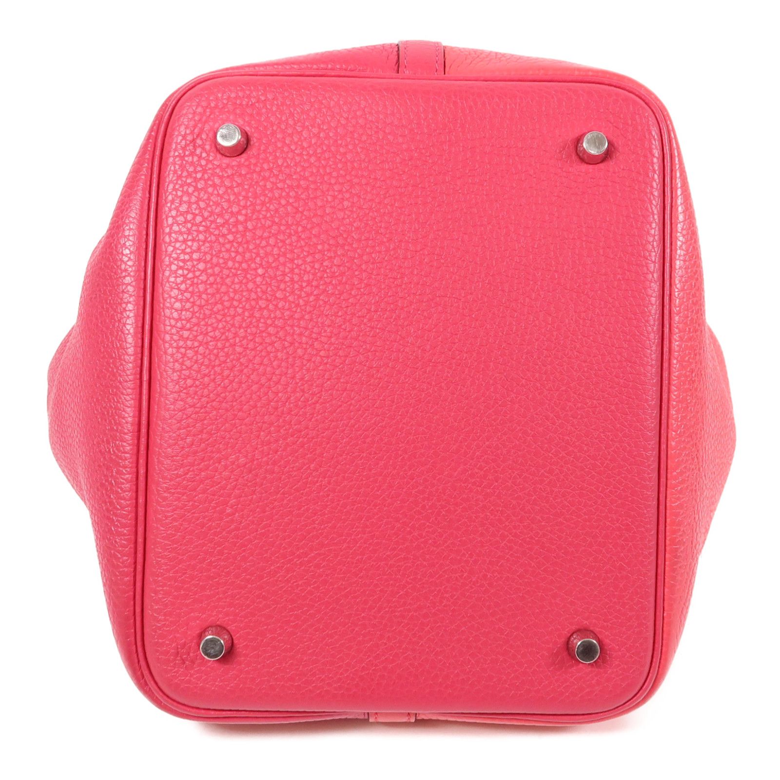 Hermes Clemence Leather Picotin Mm Ginpaku Handmade Bag Rose Extreme Pink Extreme Rose/rough D Taurillon Clemen