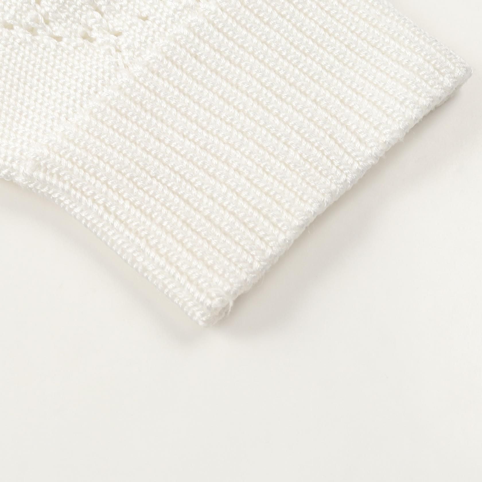 Hermes H Lift Serie Button Cardigan White Rayon Cotton 2e 2710da
