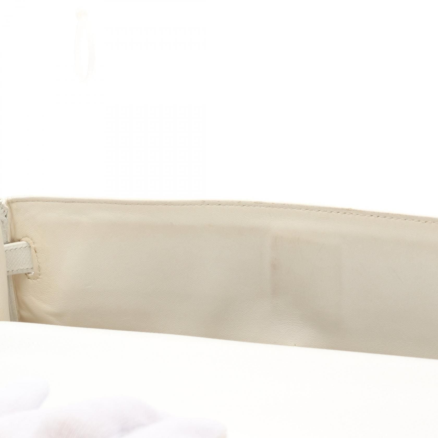 Hermes Kelly 35 Handbag White Leather Epsom