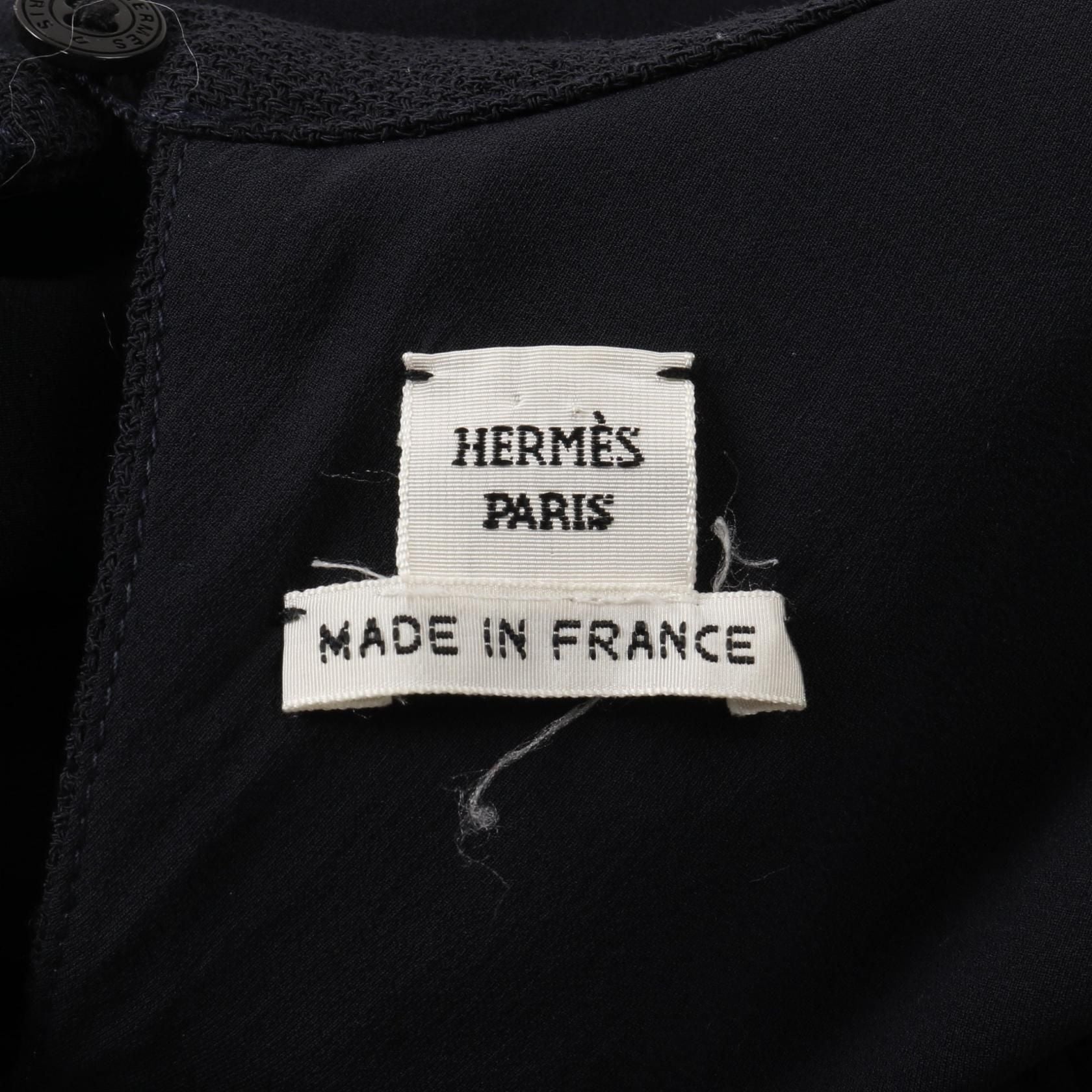 Hermes Dress Wool Black 38