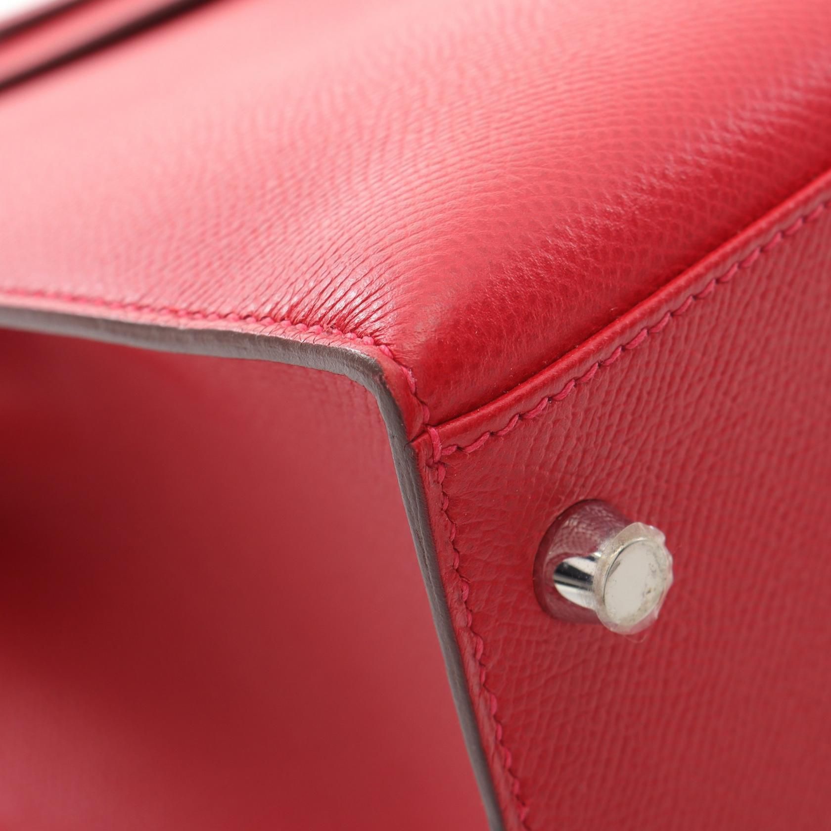 Hermes Kelly 35 Handbag Rouge Casaque Red Leather Epsom