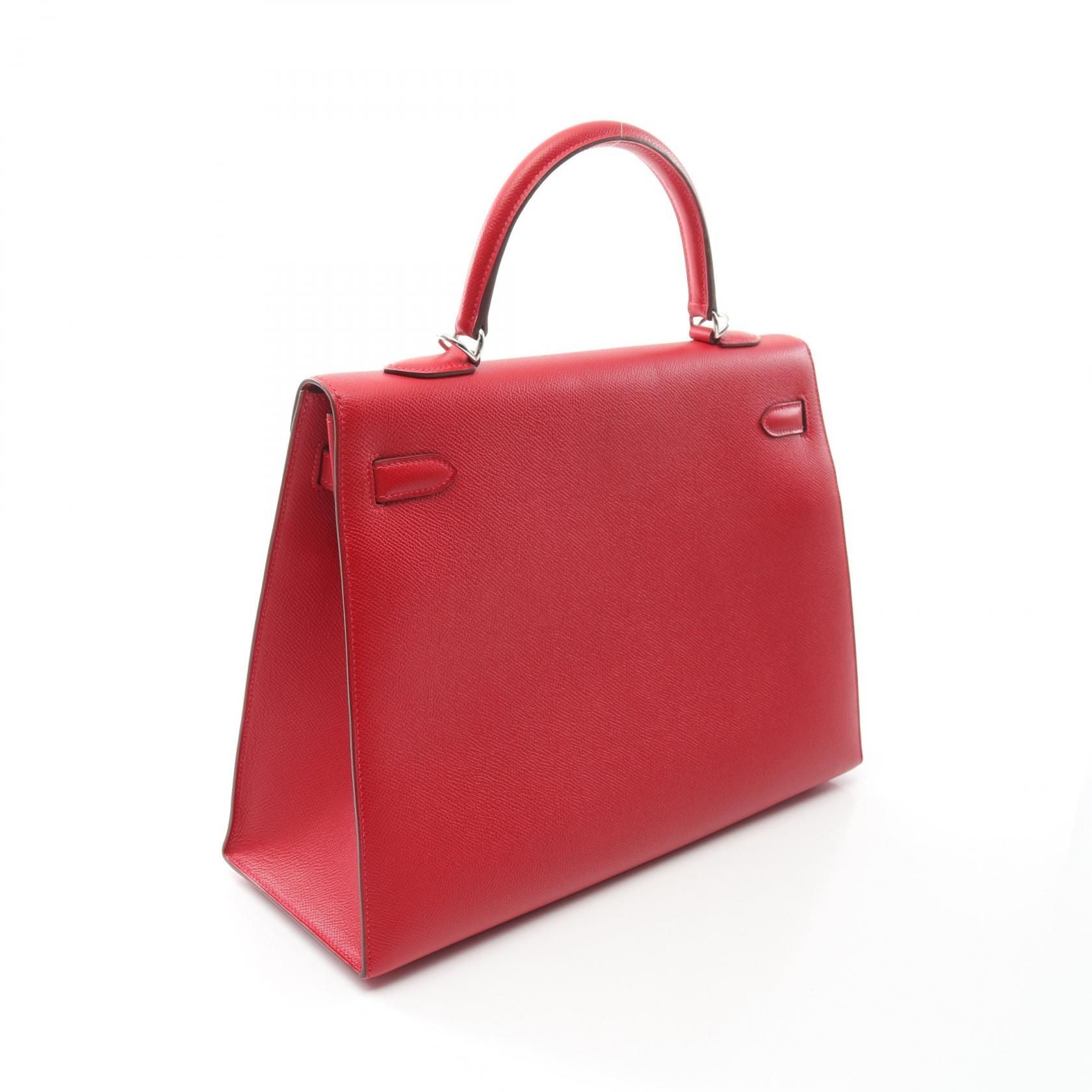 Hermes Kelly 35 Handbag Rouge Casaque Red Leather Epsom