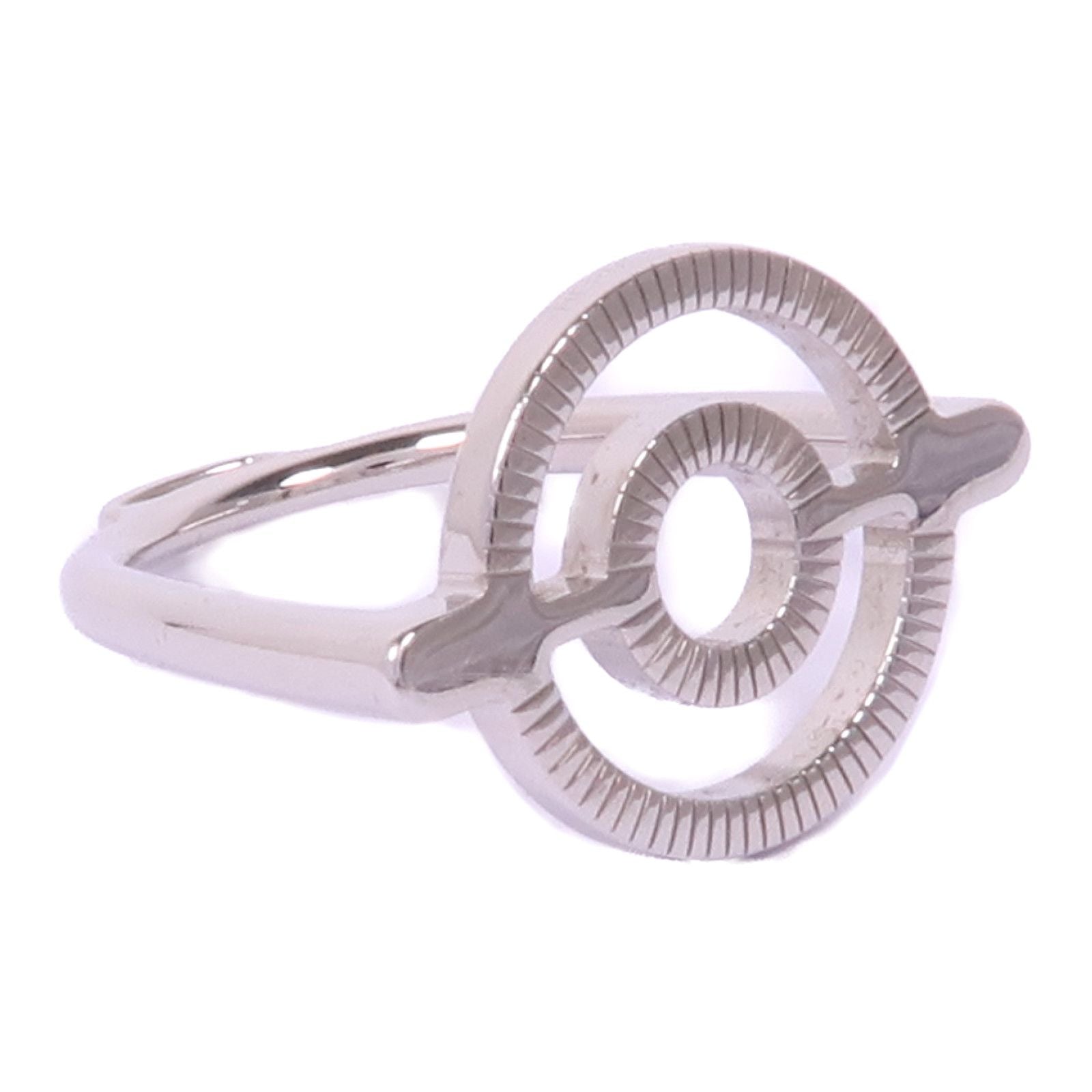 Hermes Kim Scarf Ring Silver Other Metal