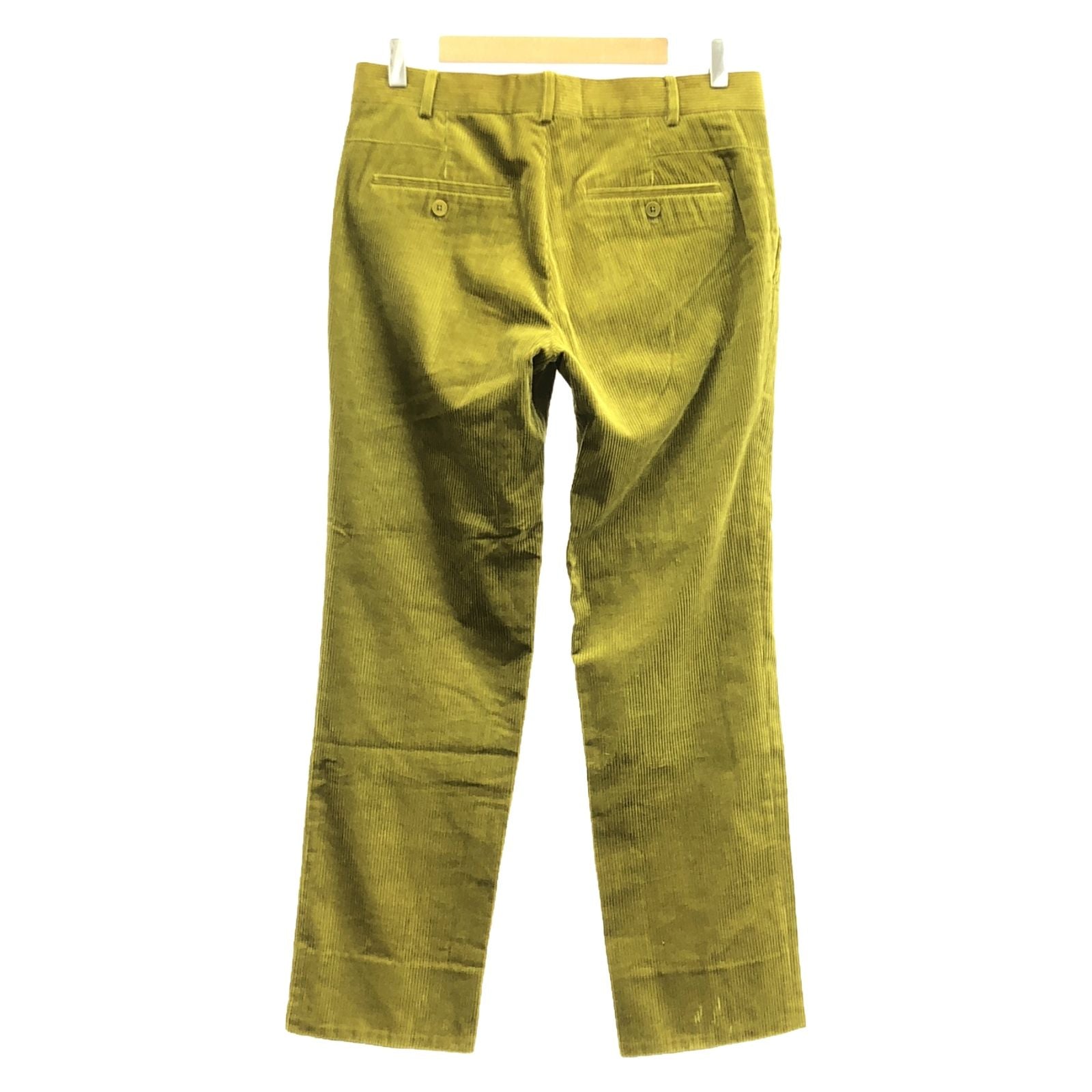 Hermes Corduroy Pants Cotton Yellow 40
