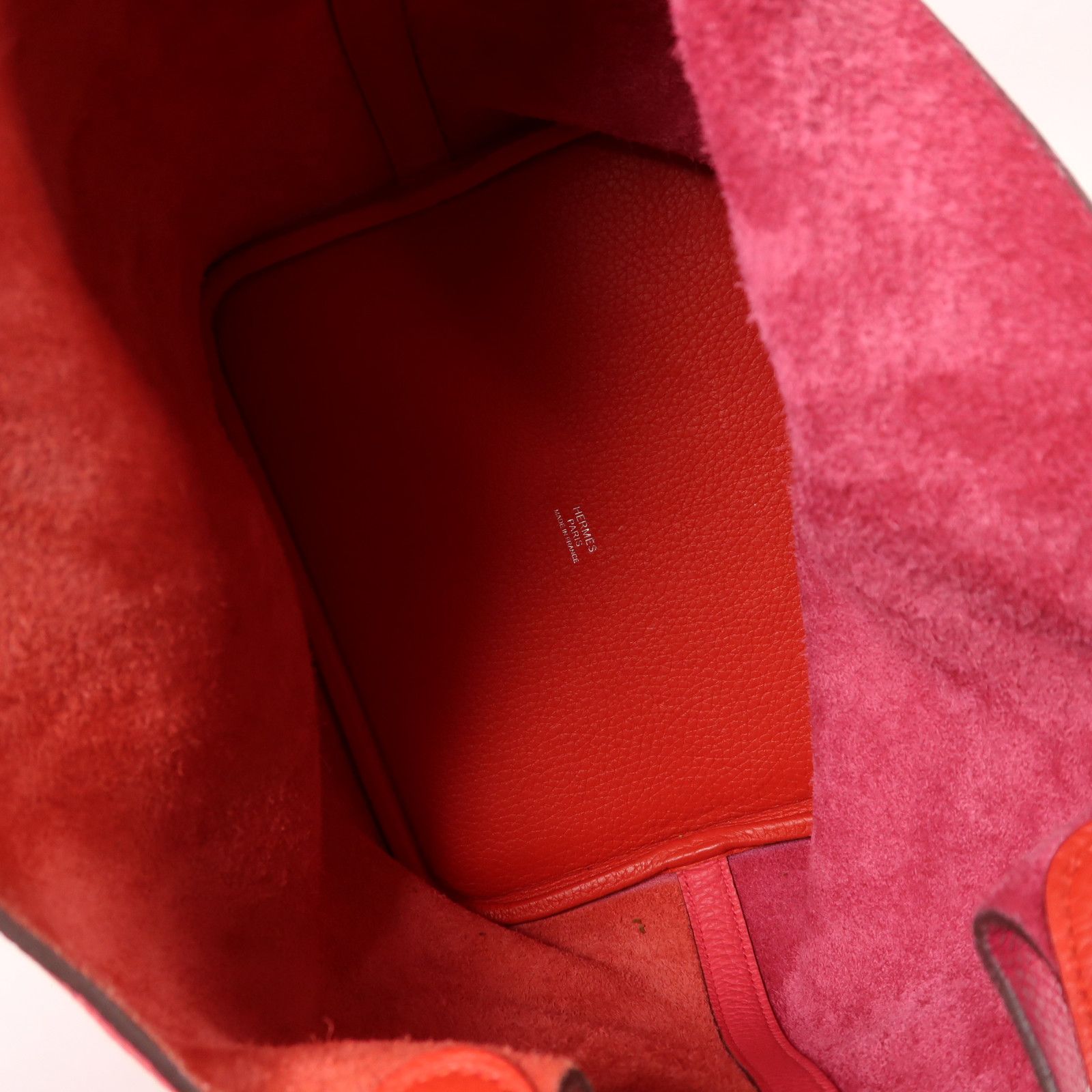 Hermes Clemence Leather Picotin Mm Ginpaku Handmade Bag Rose Extreme Pink Extreme Rose/rough D Taurillon Clemen