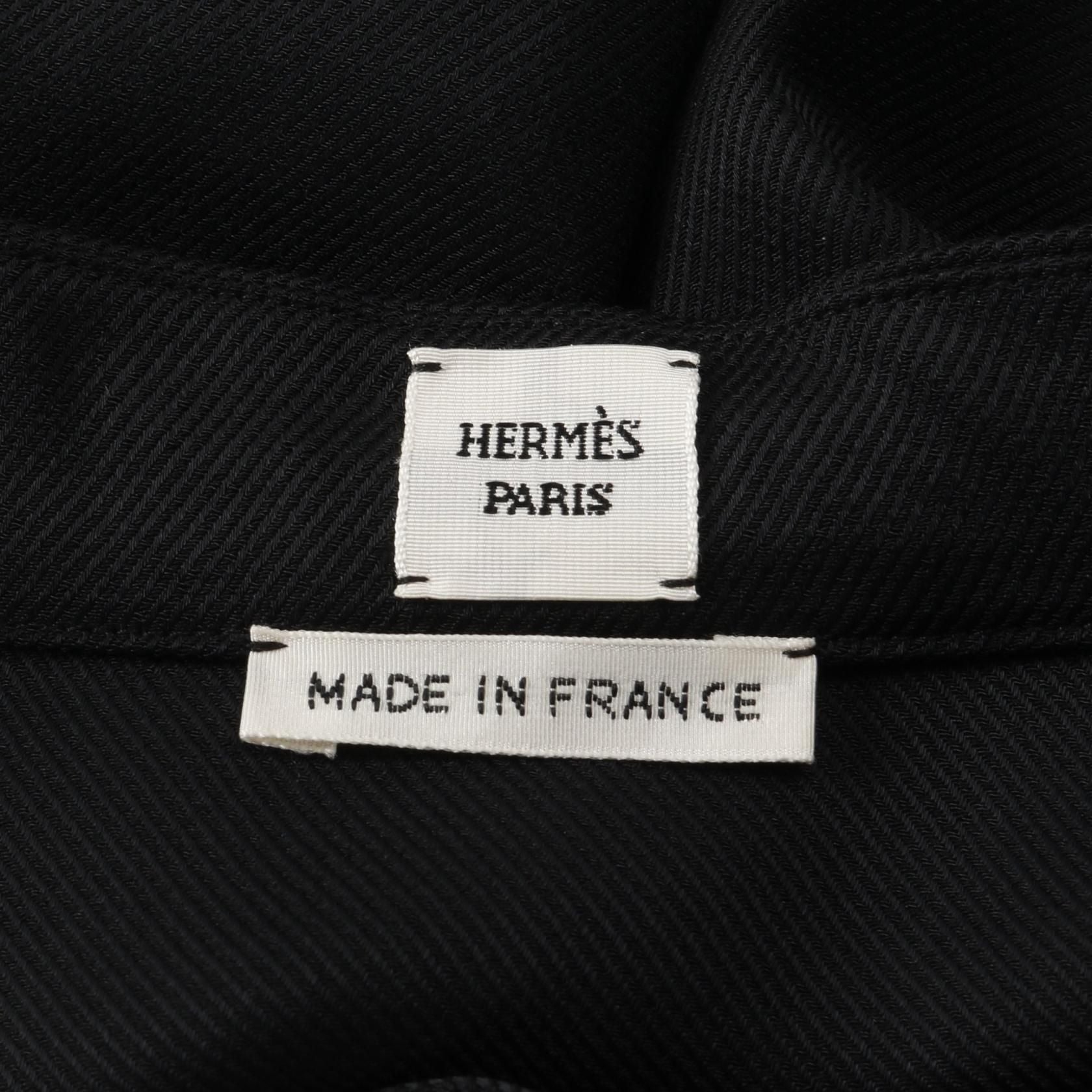 Hermes Dress Black Rayon Silk