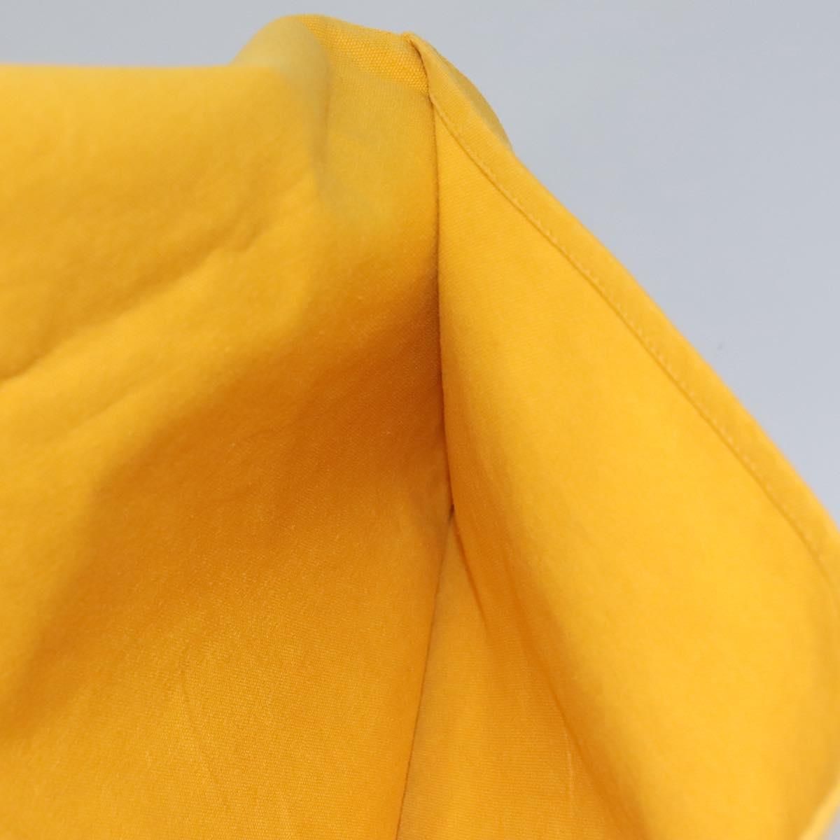 Hermes Clutch Bag Canvas Yellow Auth