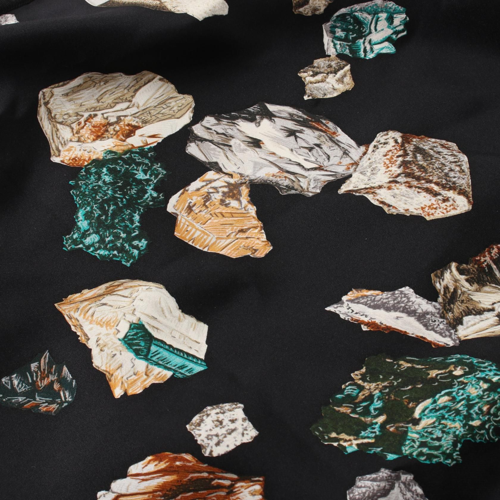 Hermes Twillaine Dress Silk Wool Silk Black Multicolor 36