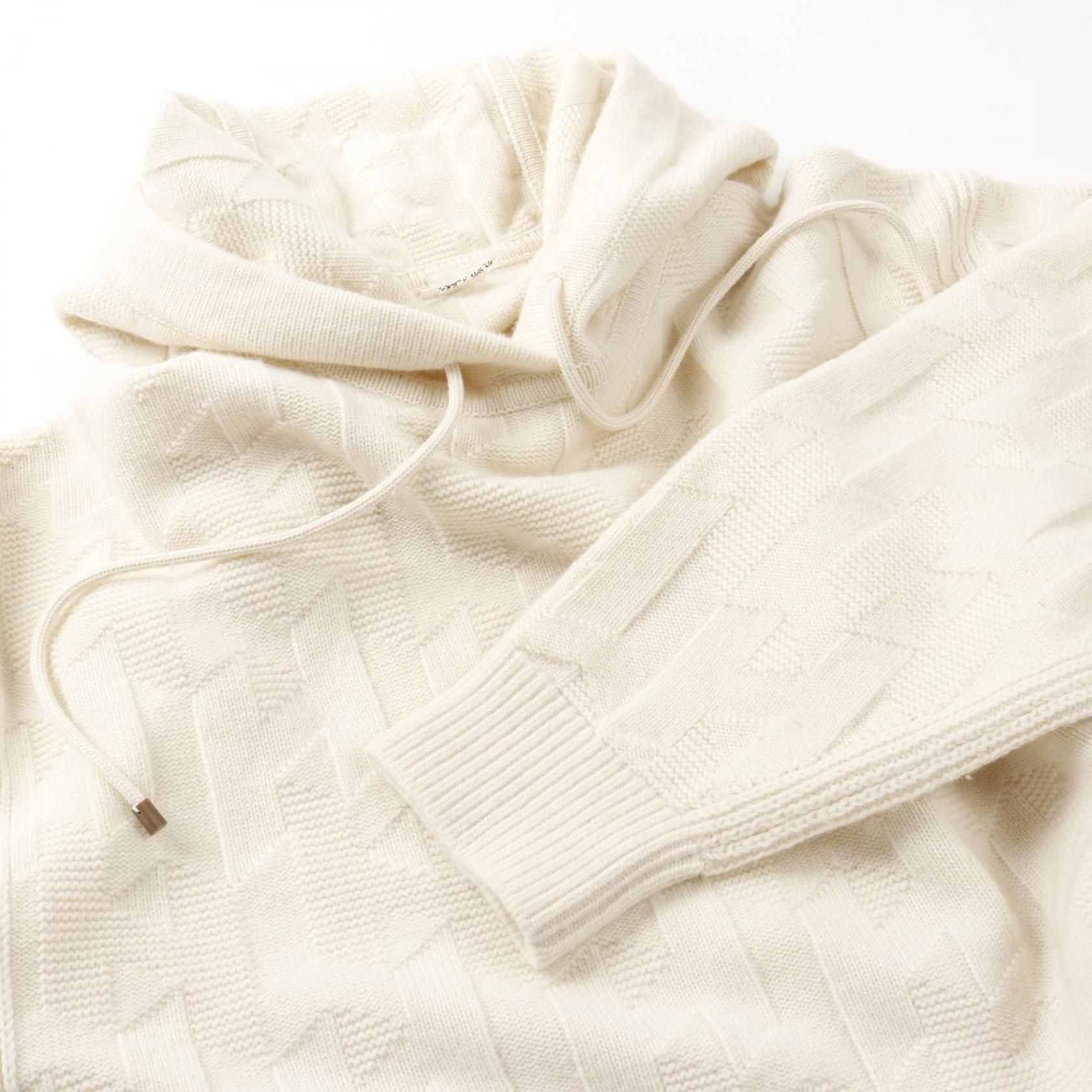 Hermes H Logo Hoodie Beige Wool 4e 2623d 3