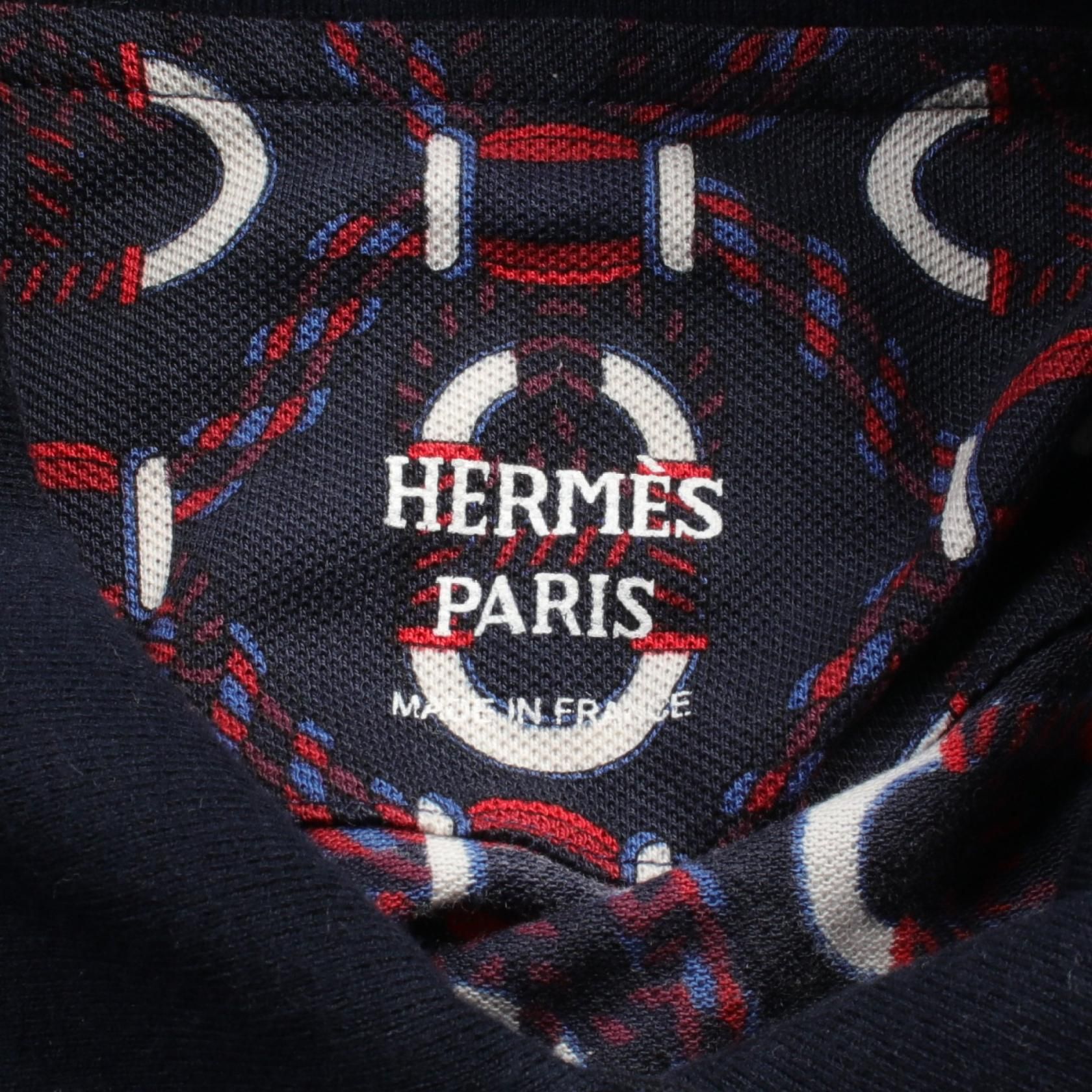 Hermes Kanoe Dress White Navy Red White Cotton 3e 4512db