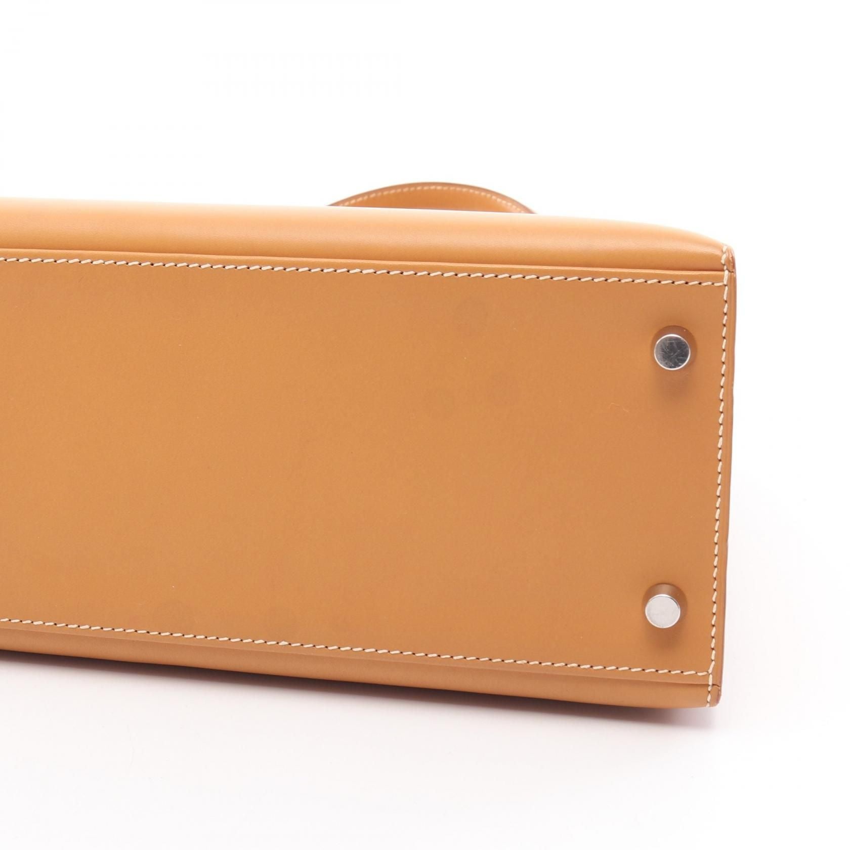 Hermes Kelly 28 Handbag Natural Sable Brown Calfskin (cowhide) Chamonix Leather