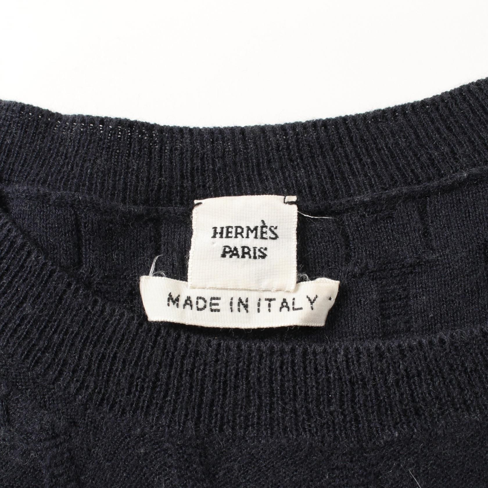 Hermes Knit Navy Cotton Cashmere