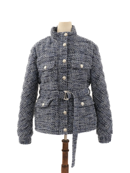 Perfect Maje Tweed Jacket Navy and White Size M Women