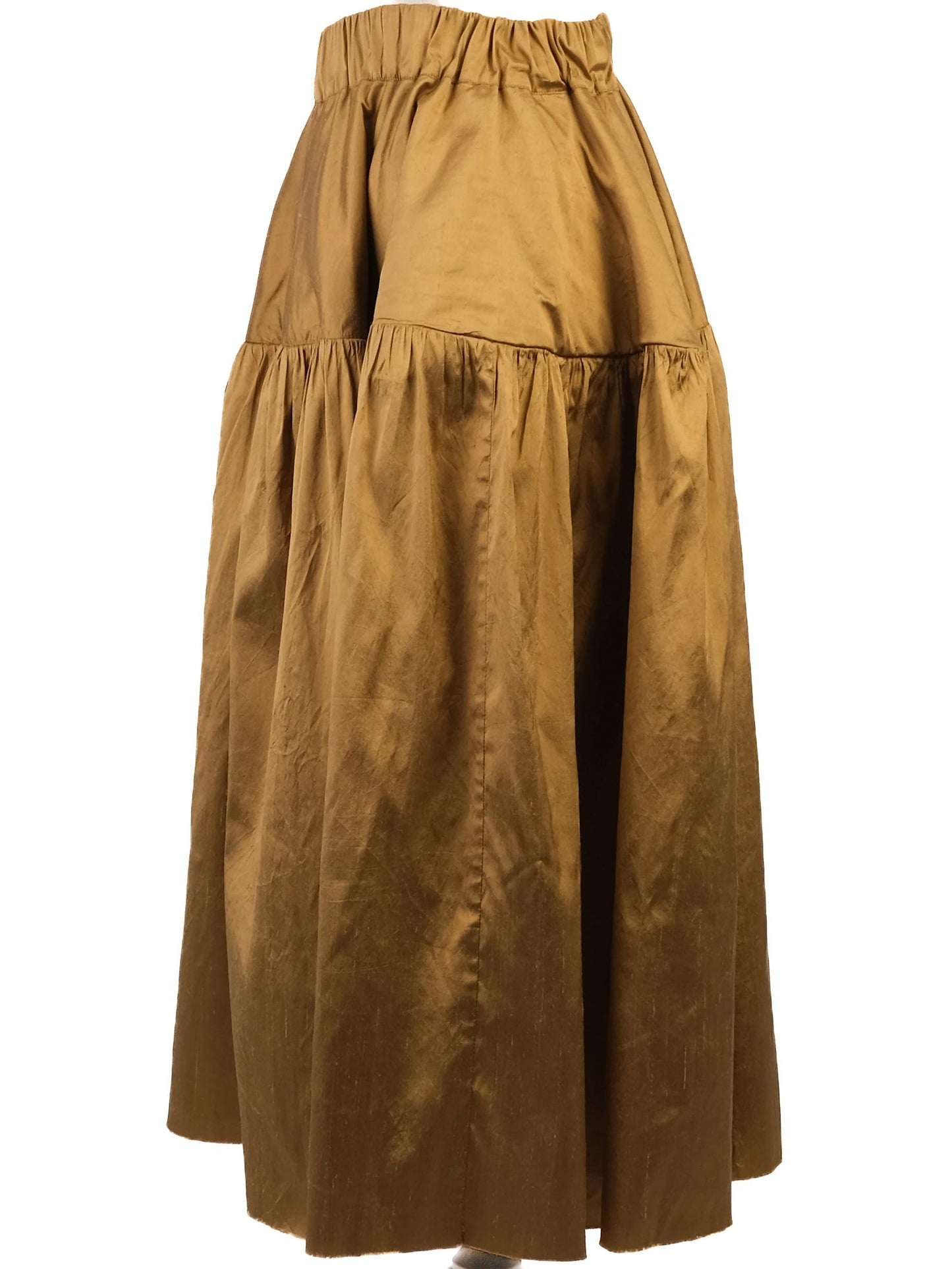 excellent marques'almeida orange silk skirt size m